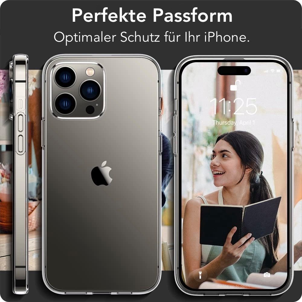 AVANA Handyhülle für Apple iPhone 14 / Pro / Plus / Pro Max Hülle Silikon Schutzhülle, Case, Klar Bumper, Slim-Fit Cover, Transparent