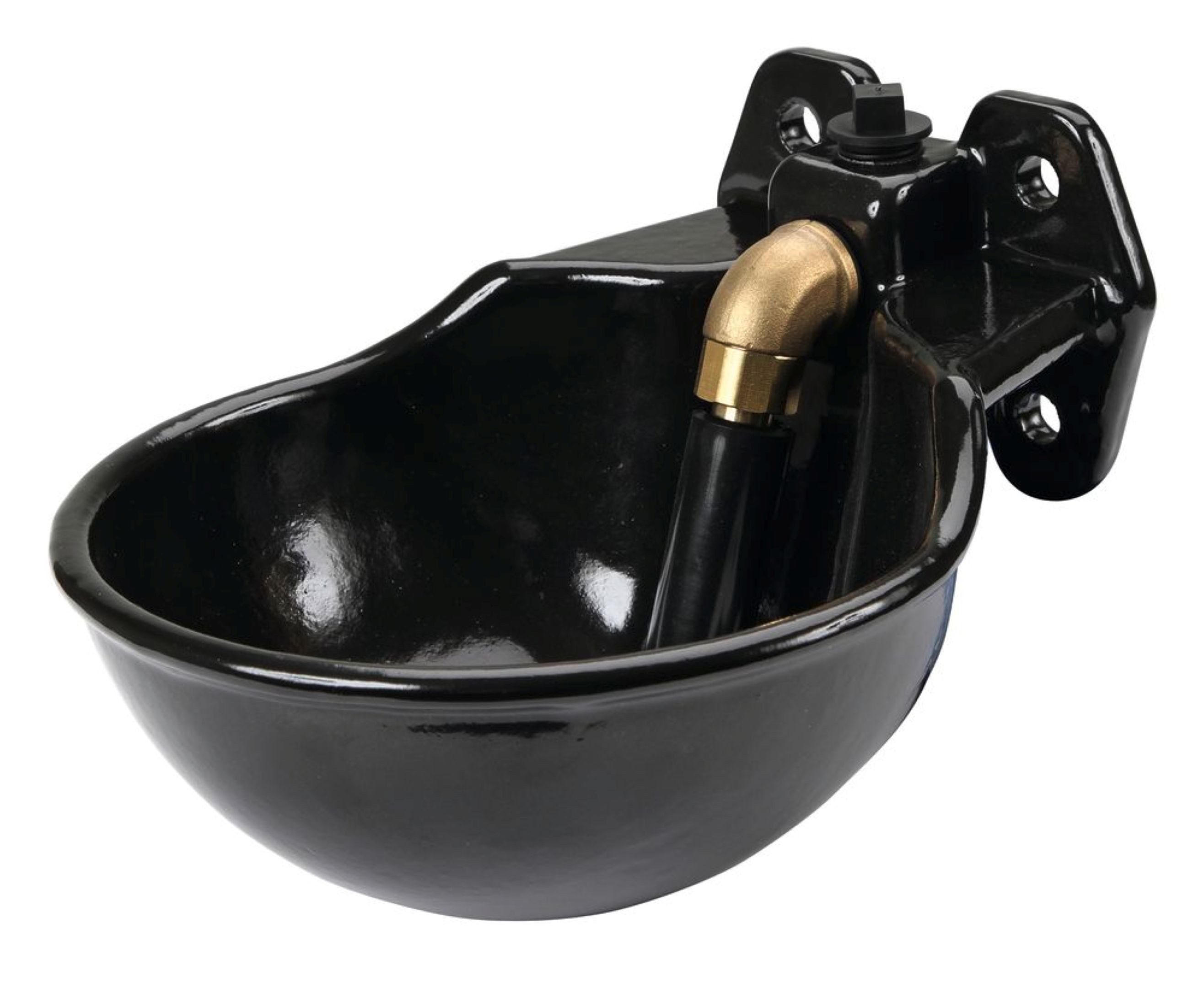 Kerbl Tier-Wasserspender Kerbl Tränkebecken mit Rohrventil G51 emailliert 1,7ltr Grauguss 22185