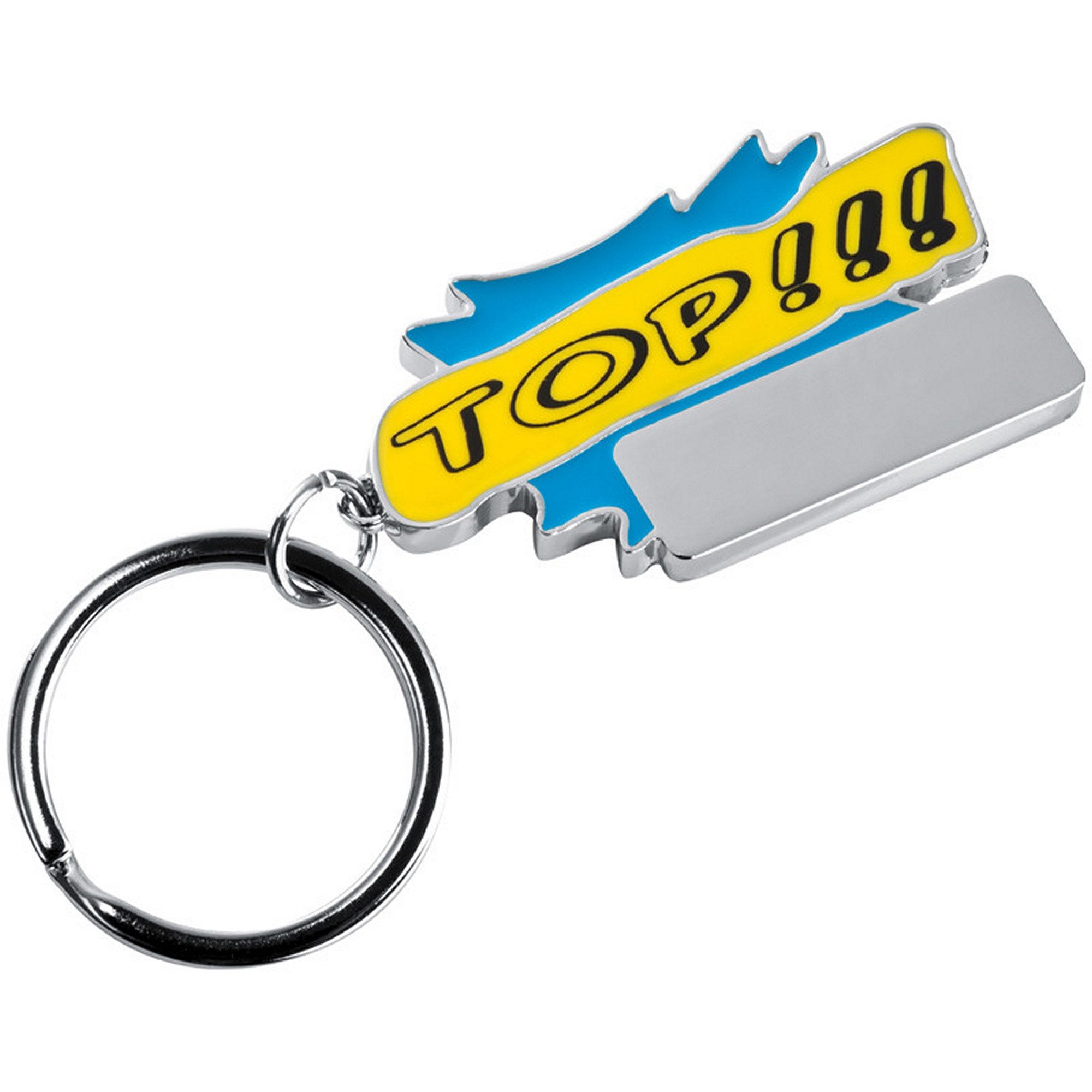 Schlüsselanhänger Metall Schlüsselanhänger "Top!!!" / Farbe: hellblau