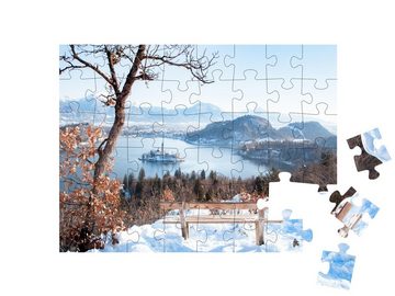 puzzleYOU Puzzle Bleder See mit der Insel Bled in Slowenien, 48 Puzzleteile, puzzleYOU-Kollektionen Bleder See
