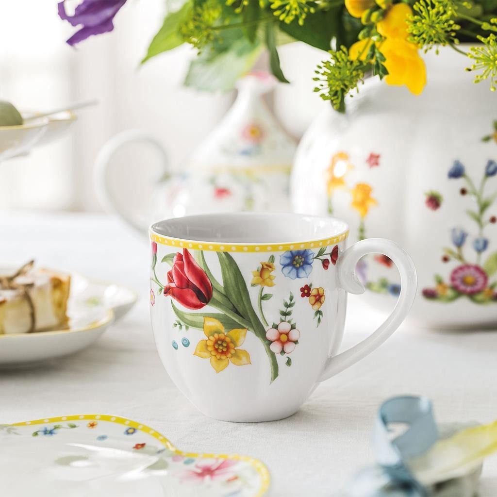 Villeroy & Boch Becher Spring Awakening Henkelbecher 390 ml, 1-tlg., Porzellan