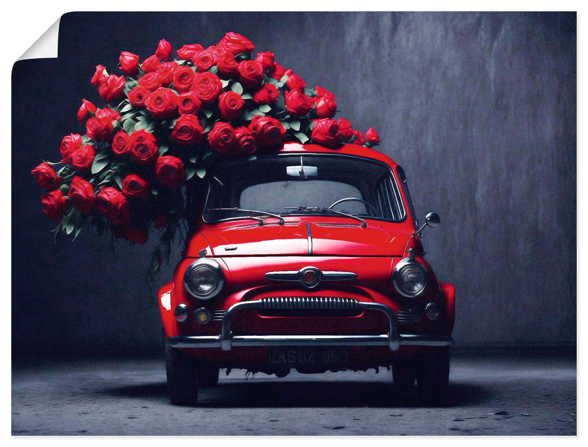 Artland Wandbild Rote Rosen für den kleinen Italiener, (1 St), als Alubild, Leinwandbild, Poster, Wandaufkleber in verschied. Größen