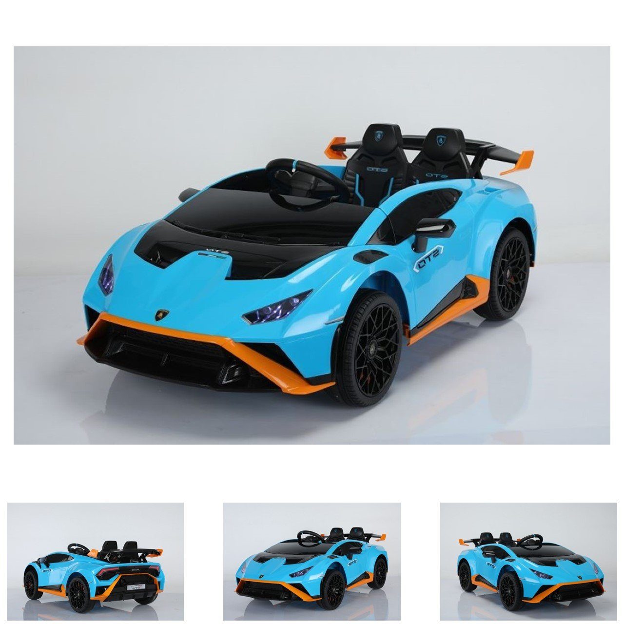 ES-Toys Elektro-Kinderauto Kinderauto Lamborghini Huracan, Belastbarkeit 40 kg, STO EVA-Reifen Bluetooth MP3 USB