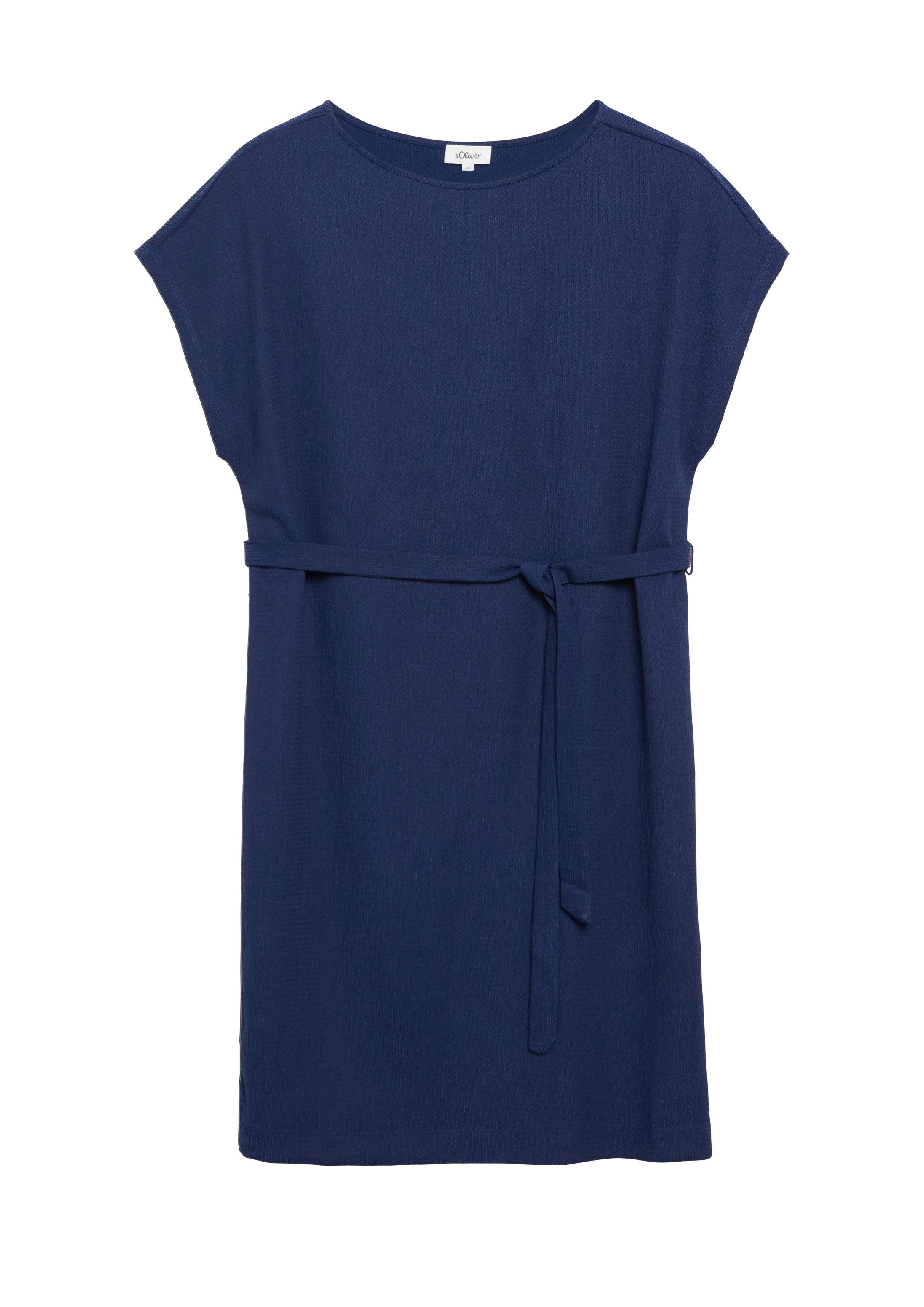 s.Oliver Minikleid Kleid Strukturiertes Jersey-Kleid im Relaxed Fit