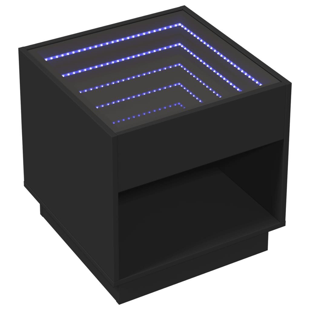 vidaXL Couchtisch Couchtisch mit Infinity-LED Schwarz günstig online kaufen