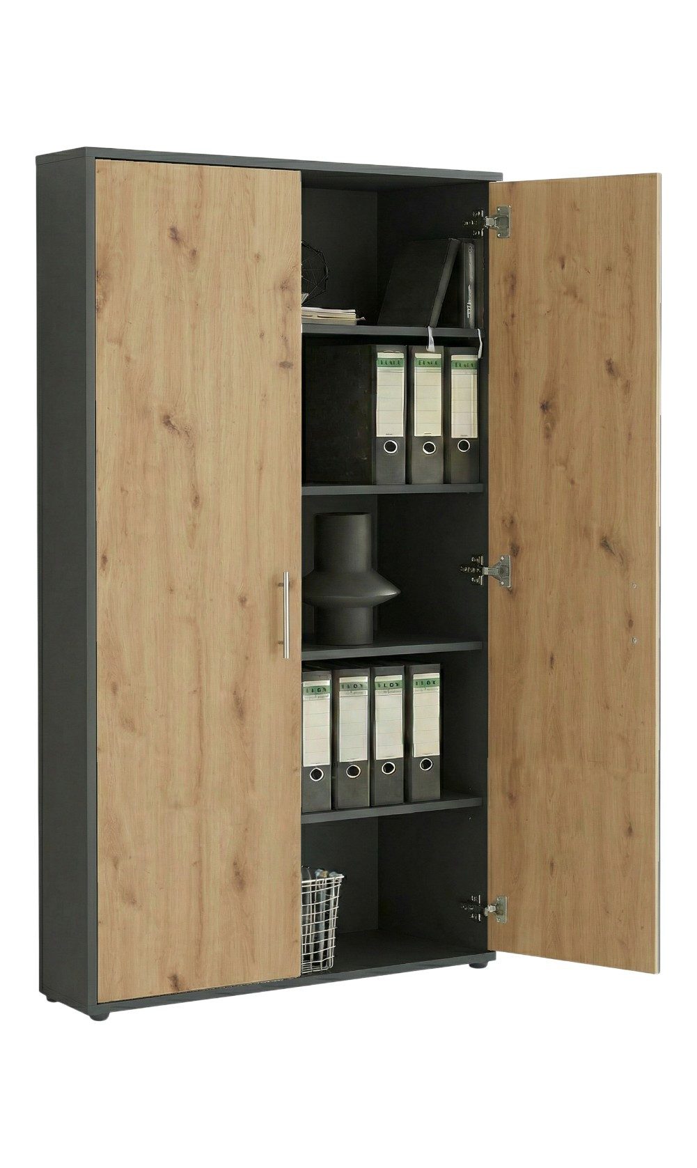 moebel-dich-auf Aktenschrank TABOR 4 (Büroschrank Mehrzweckschrank ideal für DIN A4 Ordner, abschließbar Metallgriffe) Made in Germany – Bild 3 von 5