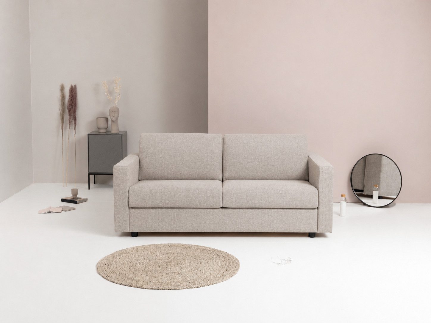 OTTO home Schlafsofa Jorren, Schlaf-Couch, Liegefl. 140 oder 160x200 cm, Bettfunktion, mit Bonel- oder Taschenfederkern, FSC®-zertifiziert