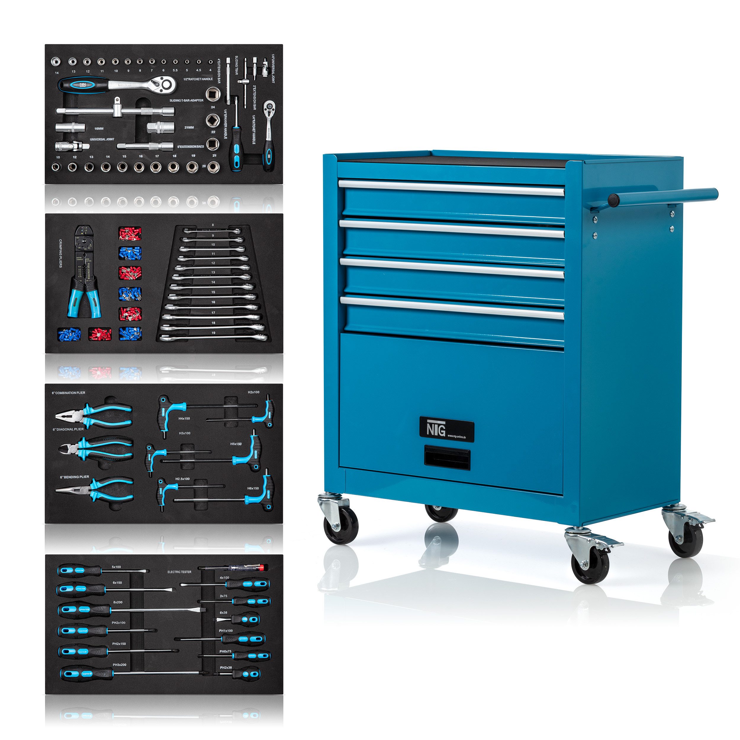 NTG Nutzfahrzeug Technik GmbH Werkstattwagen Werkzeugwagen inkl. Werkzeug R günstig online kaufen