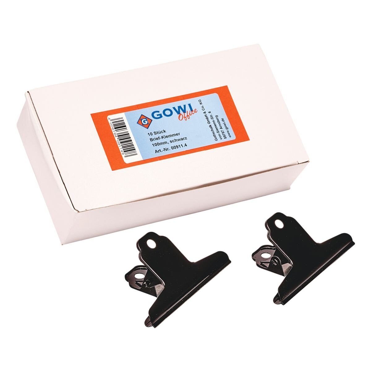 GOWI Büroklammer, Breite 100 mm / Klemmweite 30 mm, 10 Stück