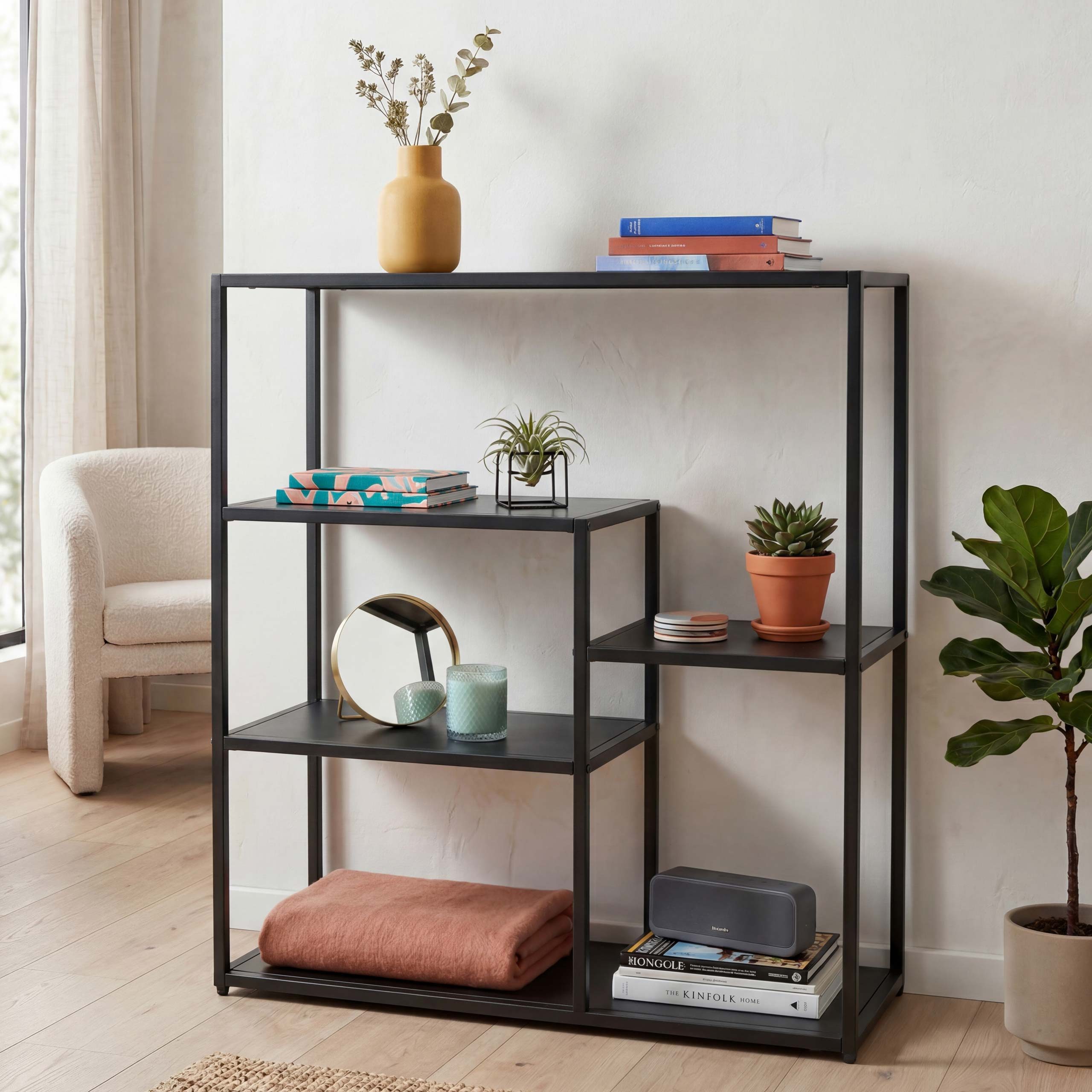 MCW Standregal MCW-P98, Minimalistisches Design, im Industrie-Style