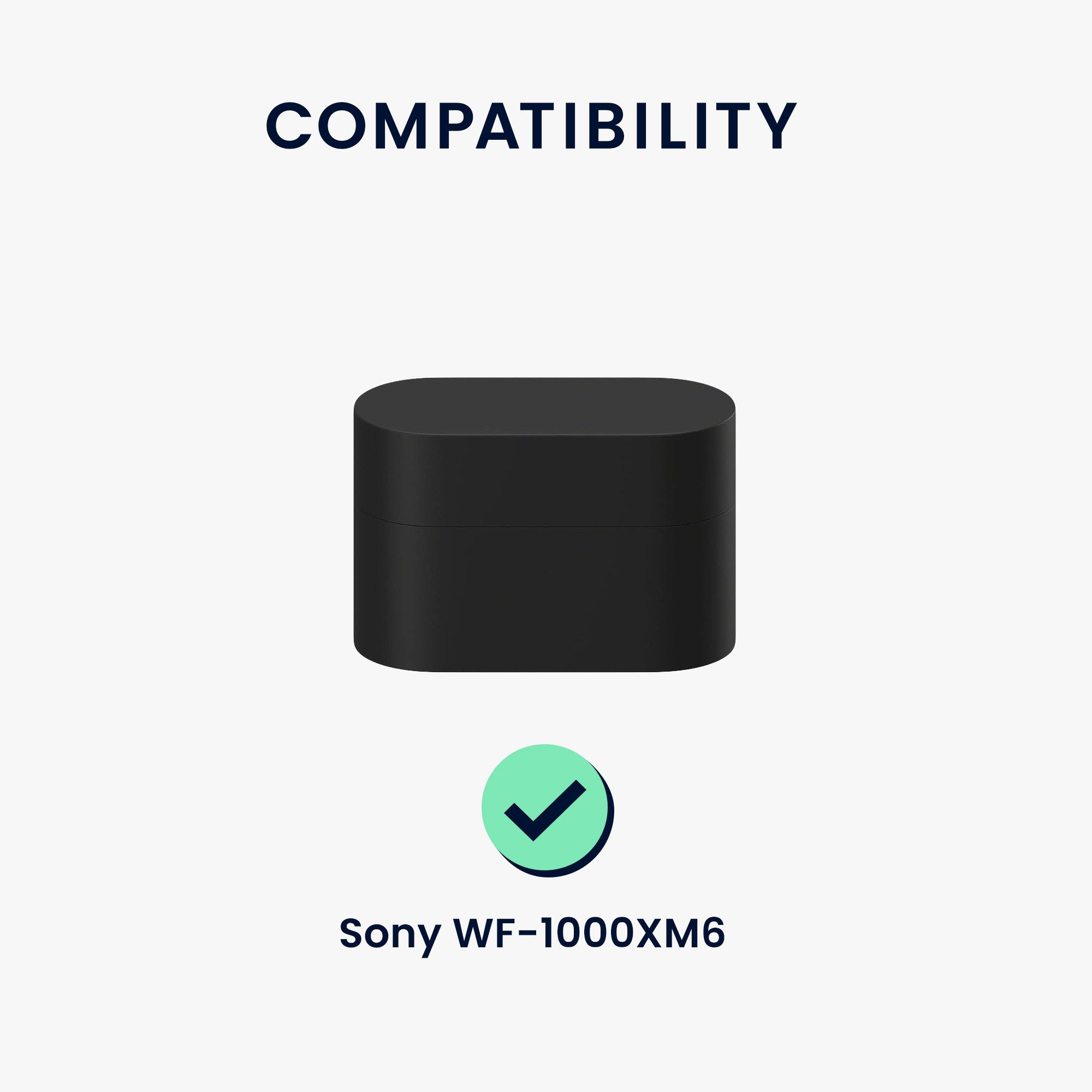 kwmobile Kopfhörer-Schutzhülle Schutzhülle für Sony WF-1000XM6 Hülle, TPU Silikon Case für Kopfhörer Ladecase stoßfestes Cover mit Karabiner