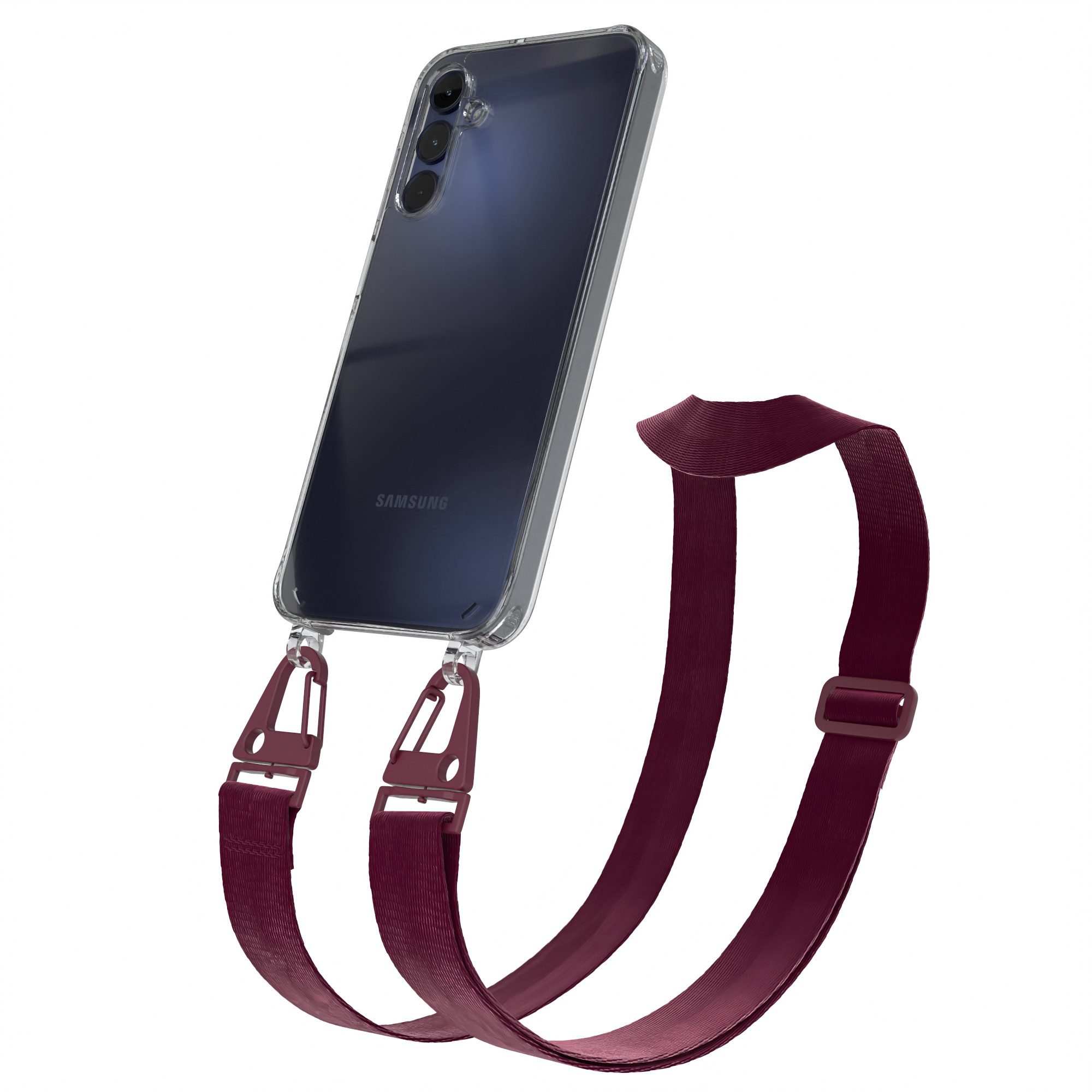 Handykette Silikon Kette Karabiner für Samsung Galaxy A15