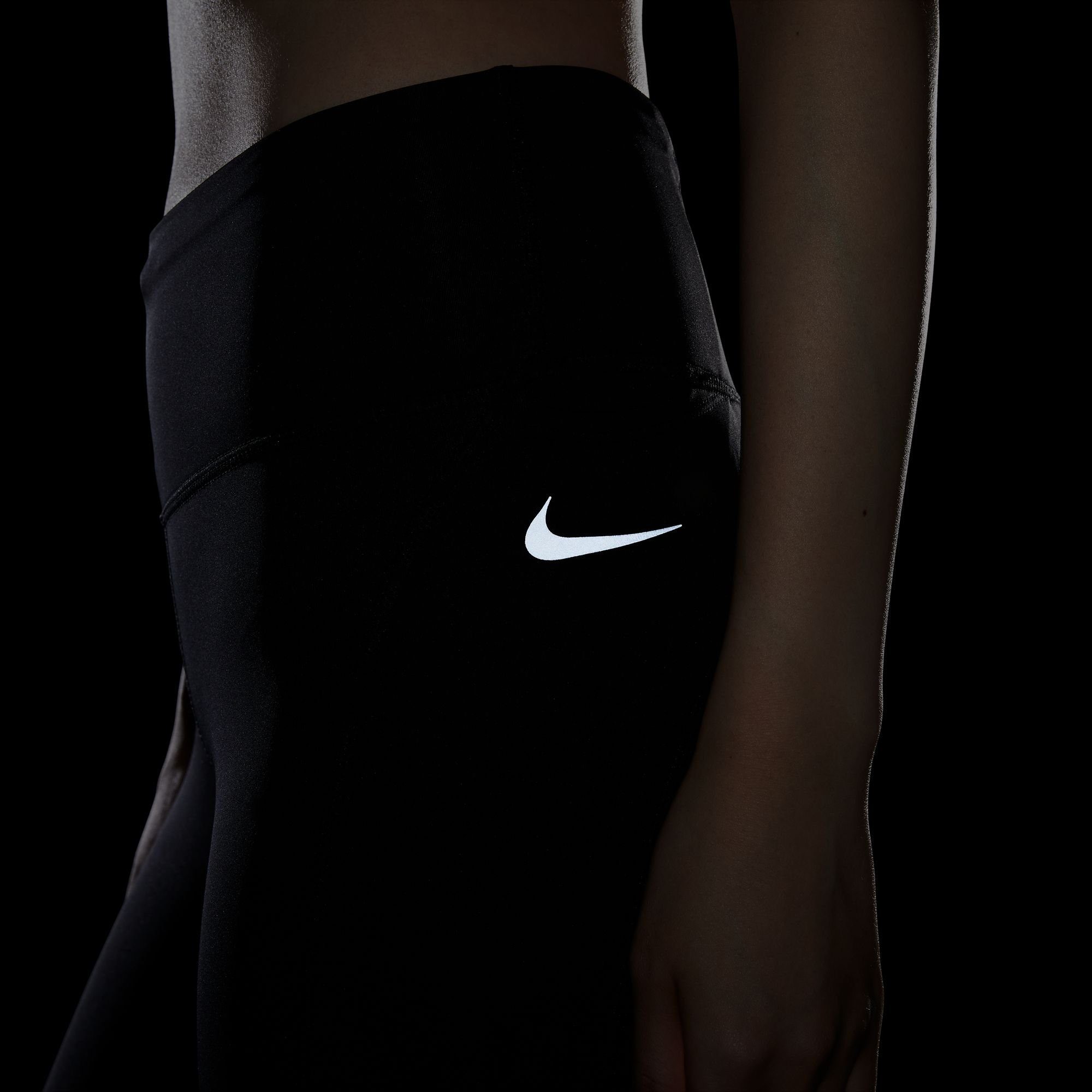 FAST LEGGINGS RUNNING WOMEN'S POCKET schwarz EPIC Lauftights Nike MID-RISE