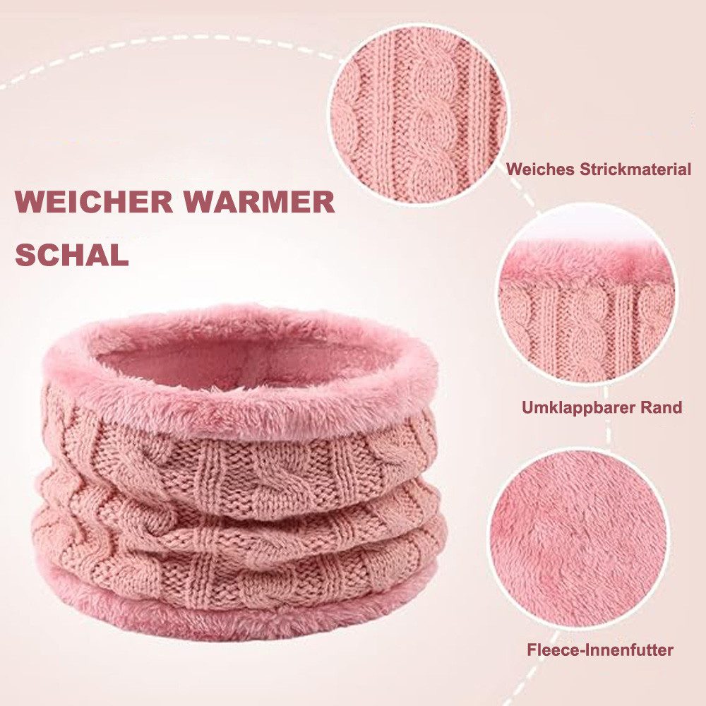 nsihing Filzhut 3-teiliges Kinder Winterset – Mütze, Schal & Handschuhe für Mädchen & Jungen, warme Winter Accessoires für Kinder 1–4 Jahre