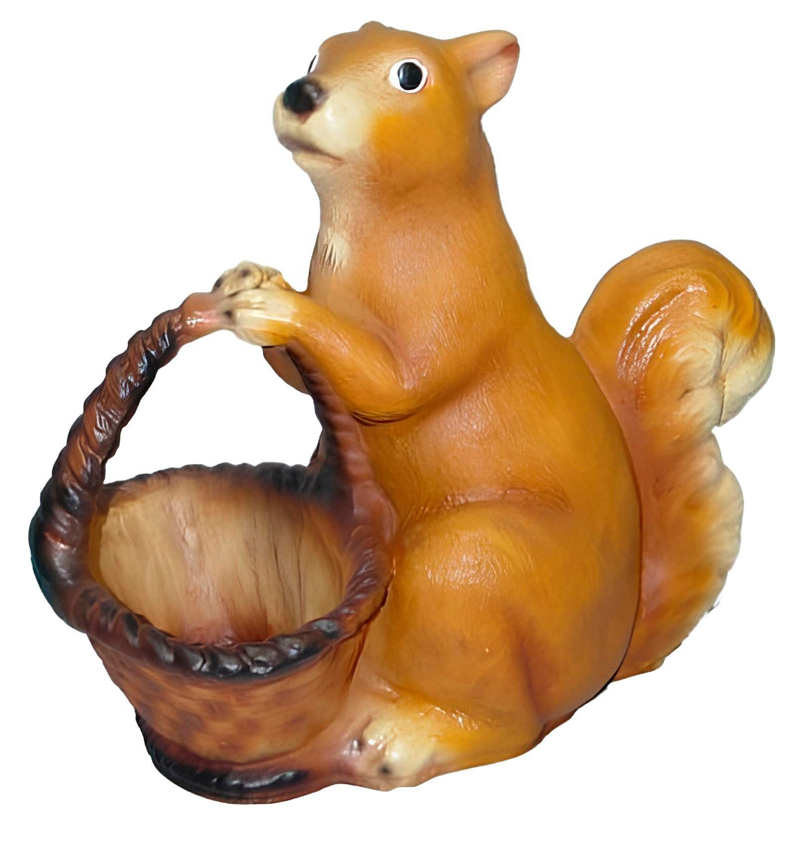 Xlmoebel Pflanzkübel Kunststoffvase in Eichhörnchen-Form mit filigranen Figuren (Pflanzkübel), Hergestellt in Europa