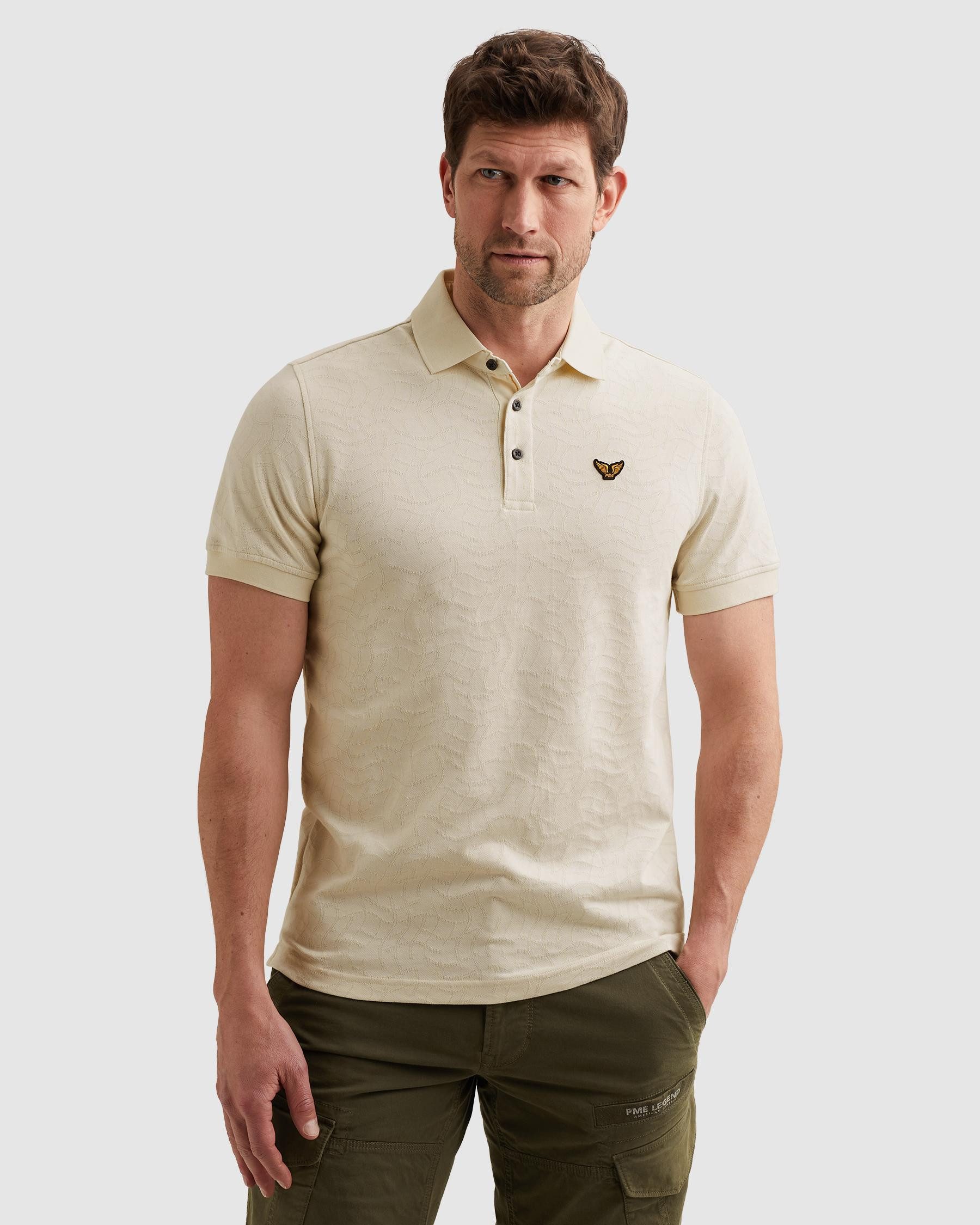 PME LEGEND Poloshirt Short sleeve polo jersey jacquard mit Logo Stickerei