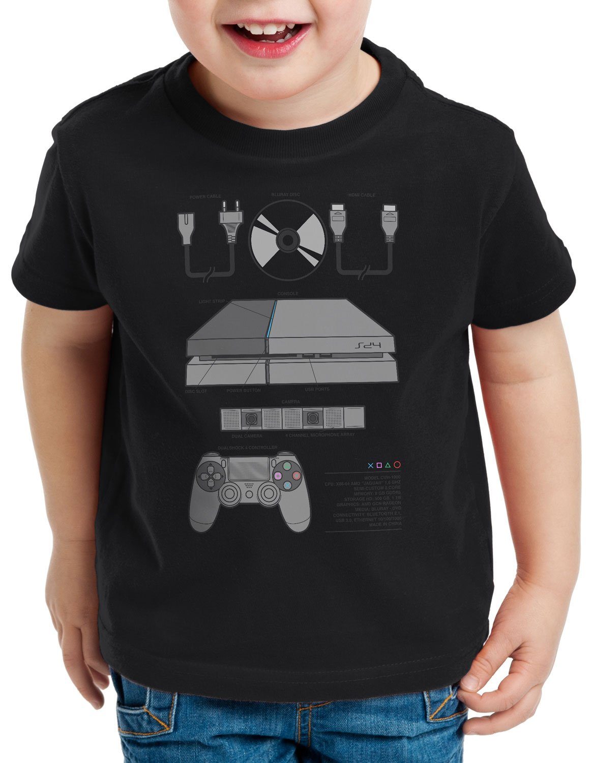 style3 Print-Shirt Kinder T-Shirt PS4 Gamer konsole pro vr