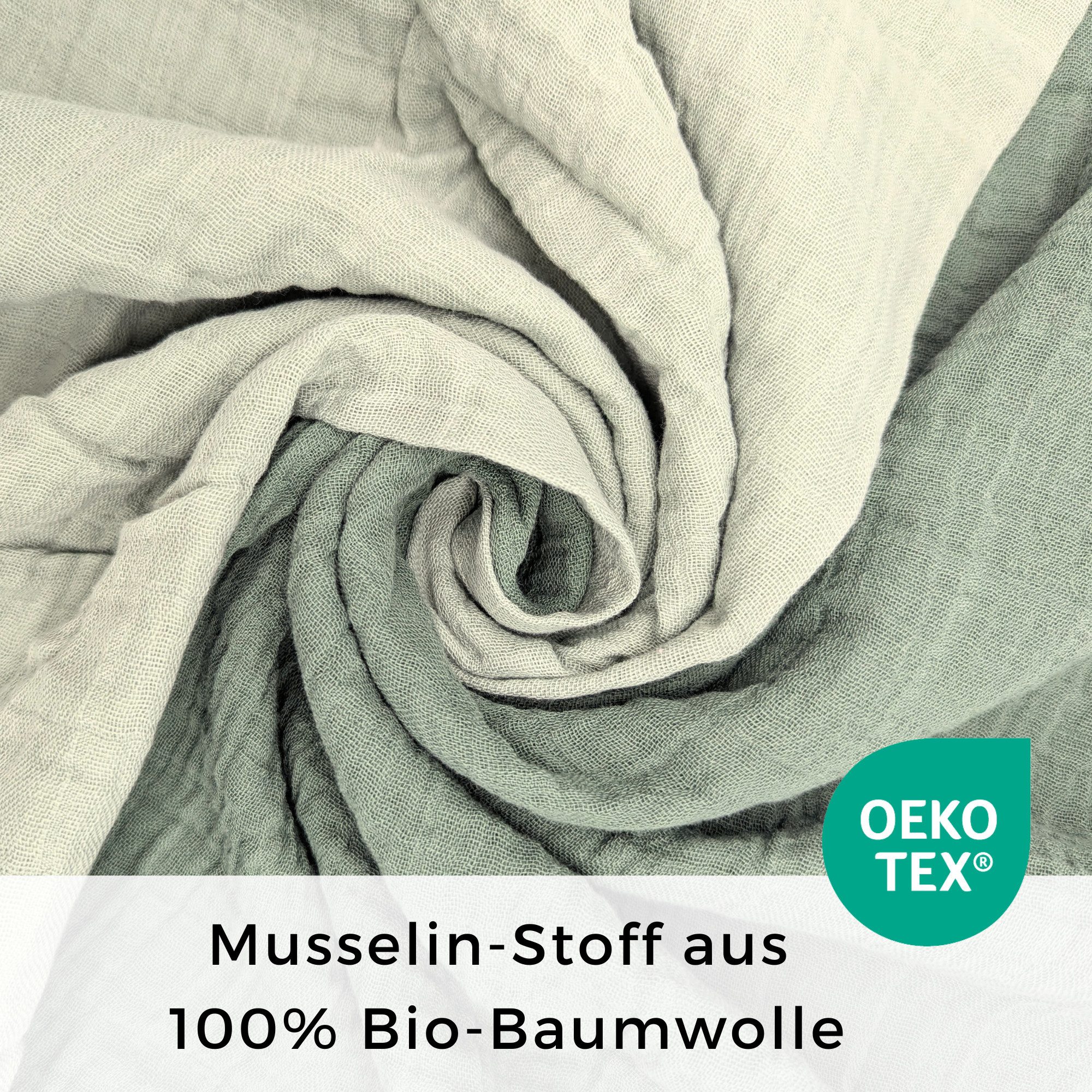 furora BABY Spucktuch Baby Mulltücher Sets (Bio-Musselin: super soft) 80x80cm oder 25x25cm, Sehr weich