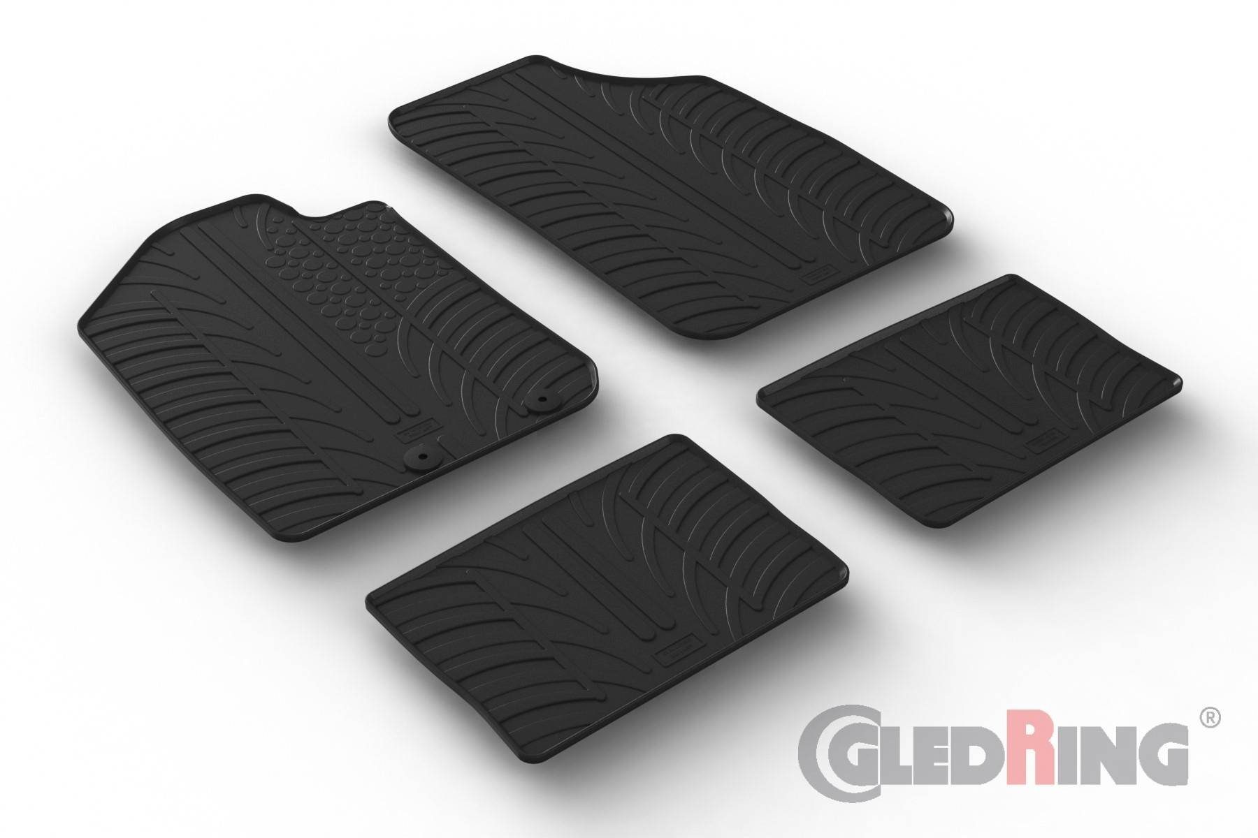 AZUGA Auto-Fußmatten Gummi-Fußmatten passend für Dacia Spring ab 2021, für Dacia Spring Mini-SUV