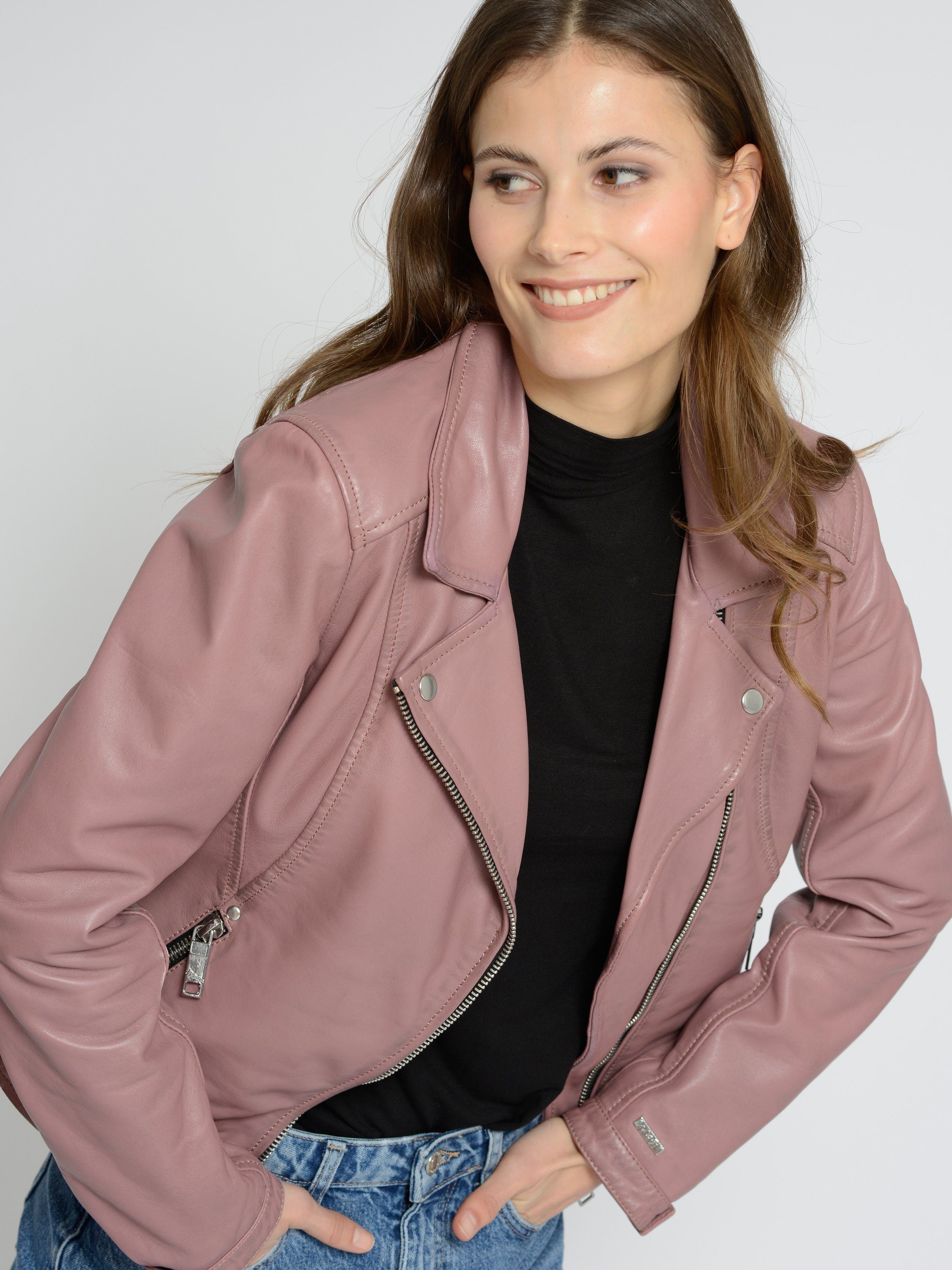 Maze Lederjacke rose 42021206 deep