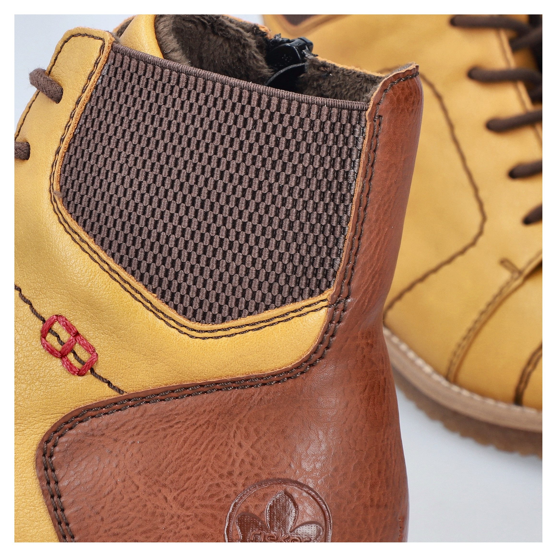 Rieker Schnürstiefelette Schnürboots, Herbststiefelette, Blockabsatz, mit weicher Innensohle