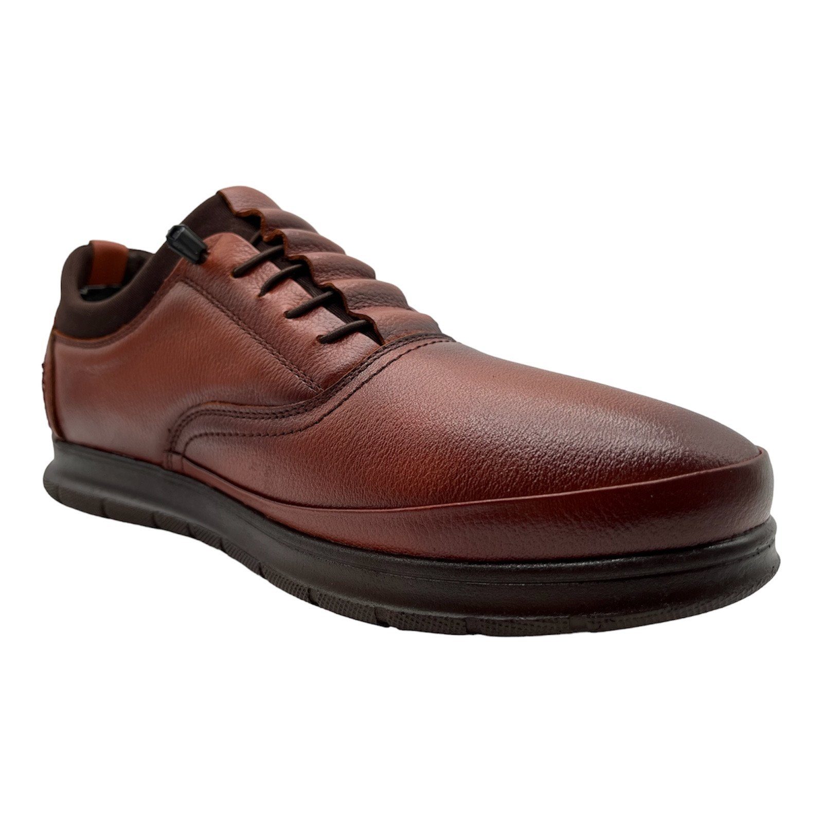 Yu&Luk Sneaker mit Gummischnürung Leder Laufschuhe Halbschuhe Slip-On Sneaker