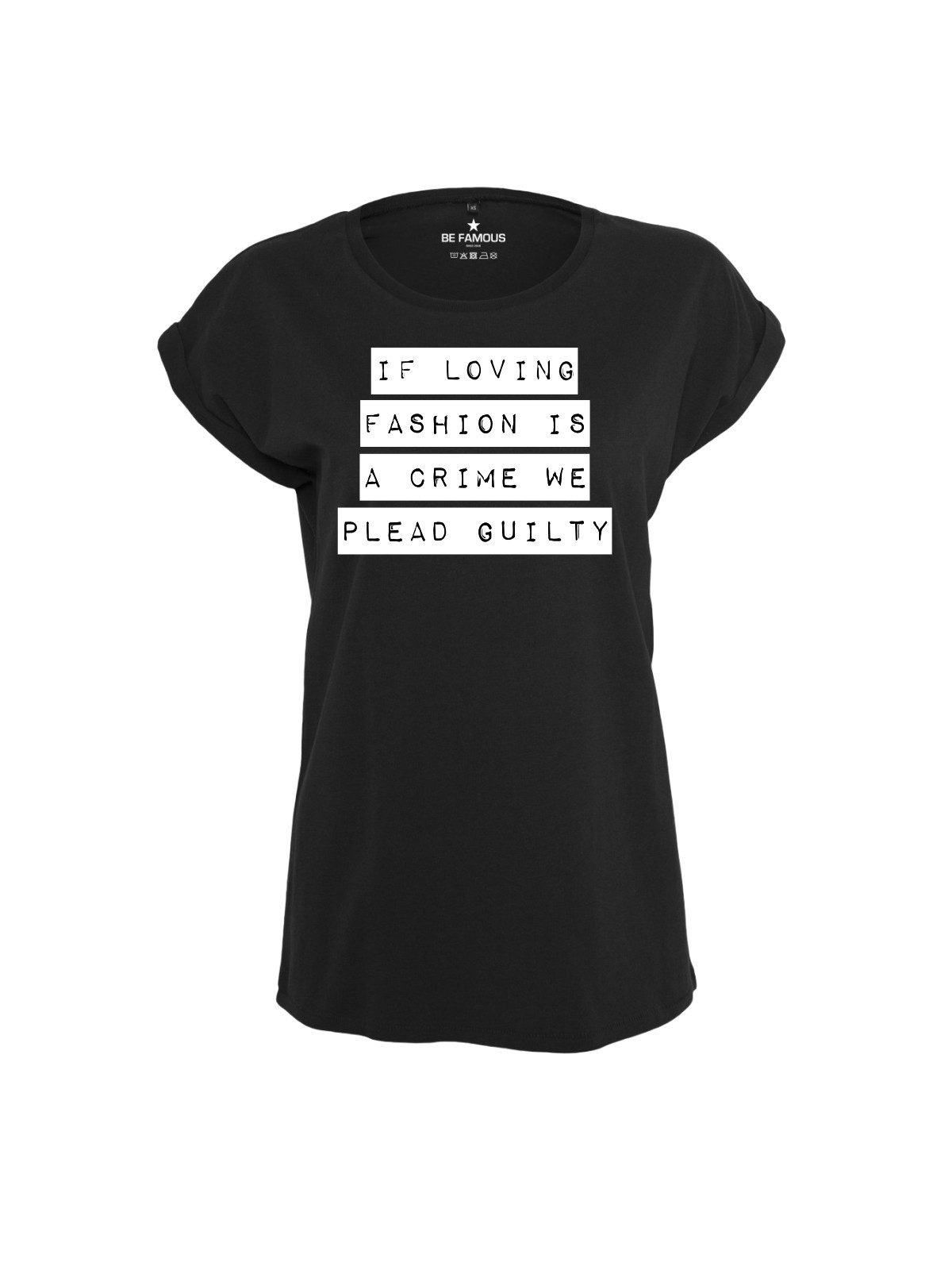 Be Famous Print-Shirt Classic Roll Up IFLOV (1-tlg., keine)