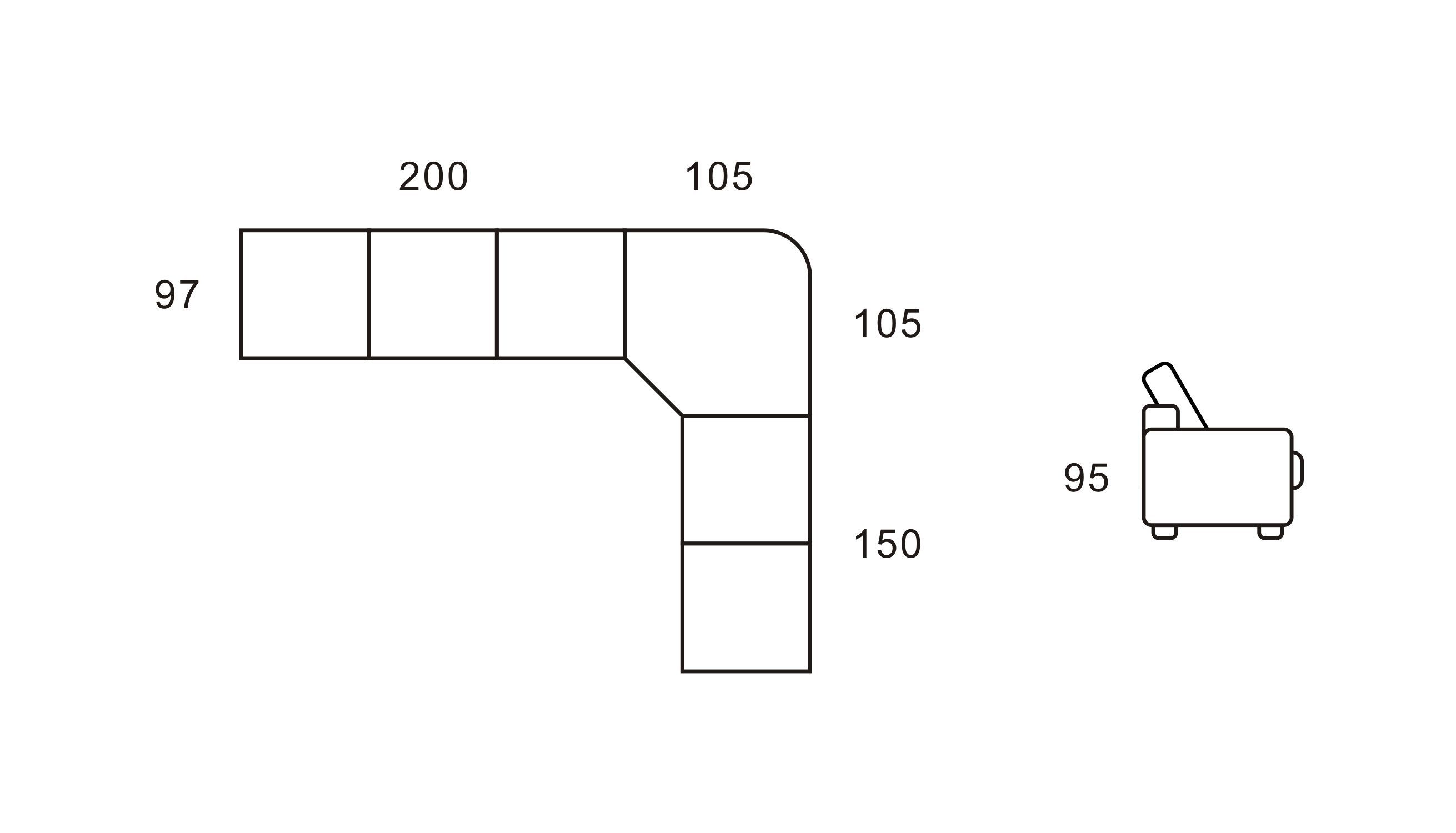 Salottini Chesterfield-Sofa Chesterfield Oriental Ecksofa Eckcouch BRAUN Wohnlandschaft, 3 Teile, Traumoptik