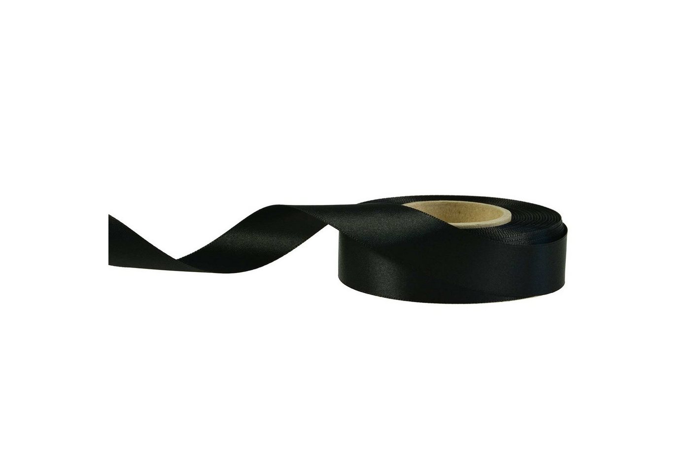 Thumbnail - maDDma Geschenkband 20m Satinband beidseitig 24mm, Dekoband Geschenkband, schwarz