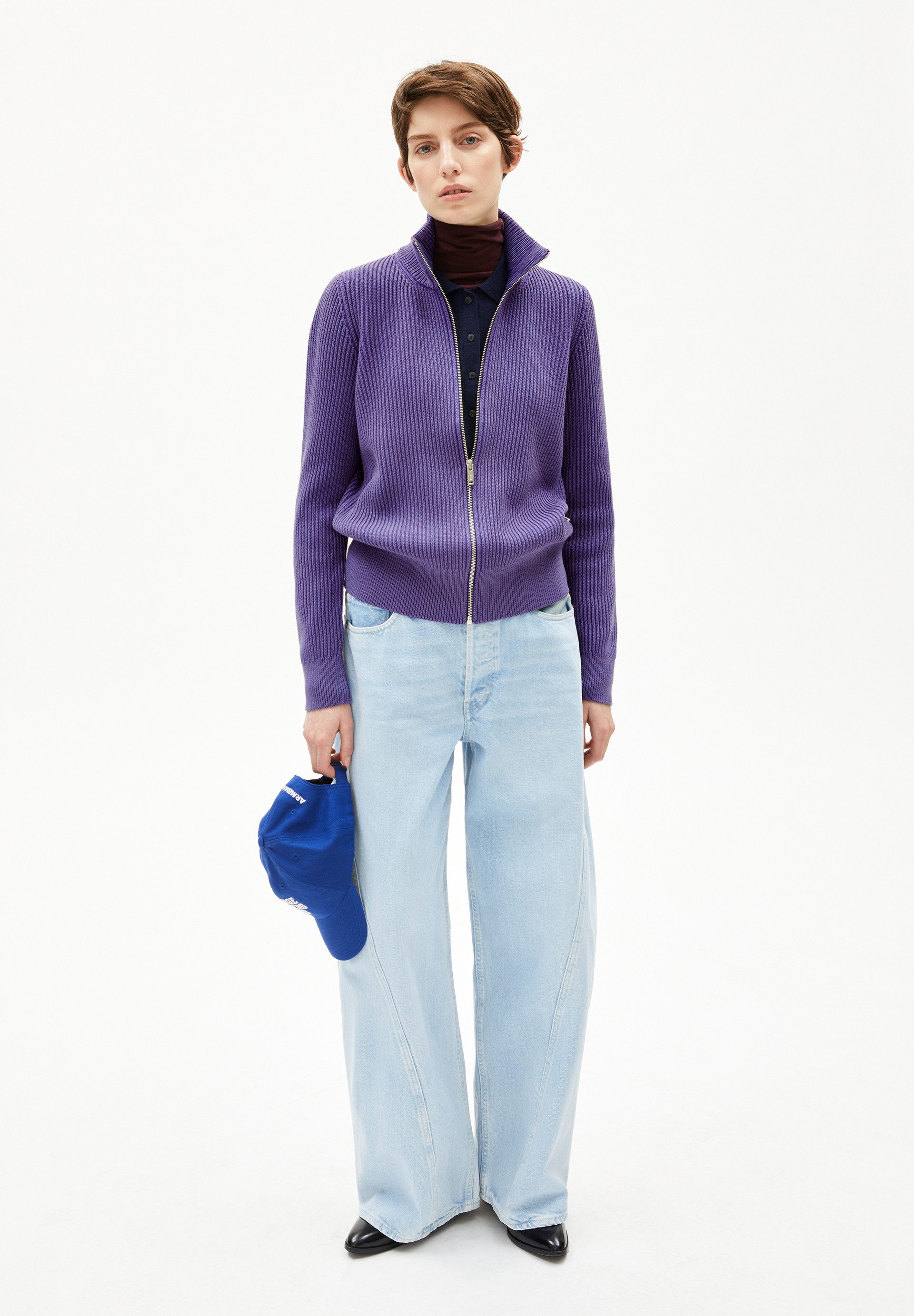 Armedangels Cardigan REBECCAA GMT DYE Strickjacke aus Bio-Baumwolle (Mock-A günstig online kaufen