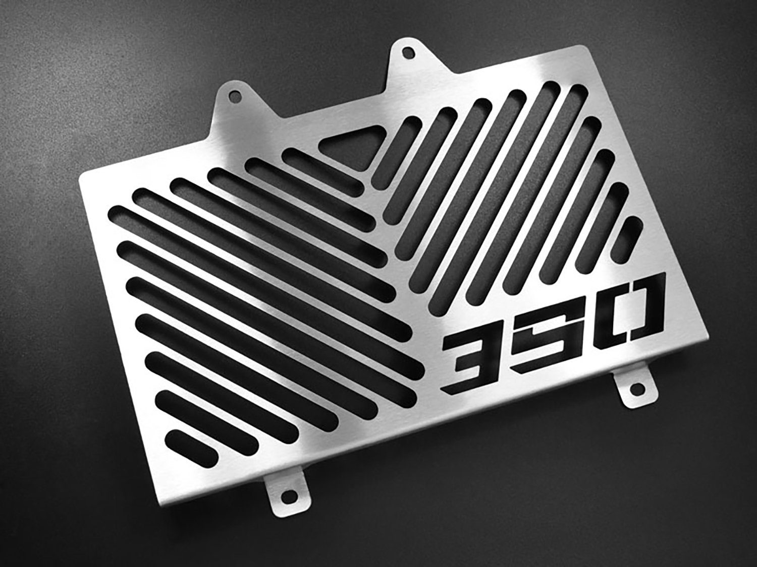 ZIEGER Motorrad-Additiv Kühlerabdeckung für KTM 390 Duke Logo silber, Motorradkühlerabdeckung