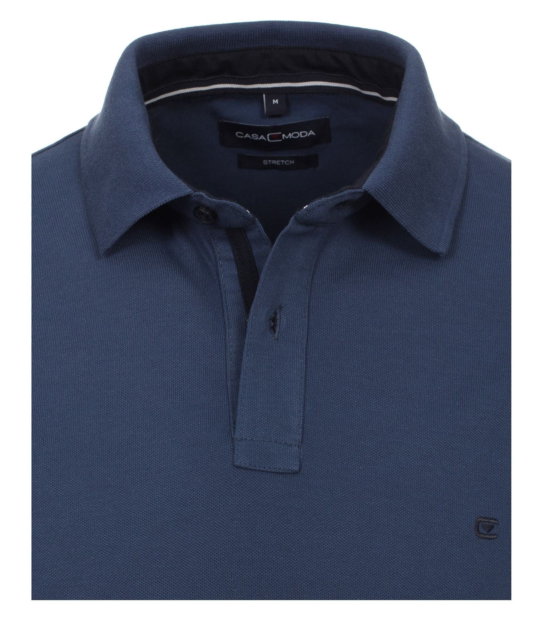 CASAMODA unifarben Polo-Shirt Poloshirt (125) Poloshirt Blau