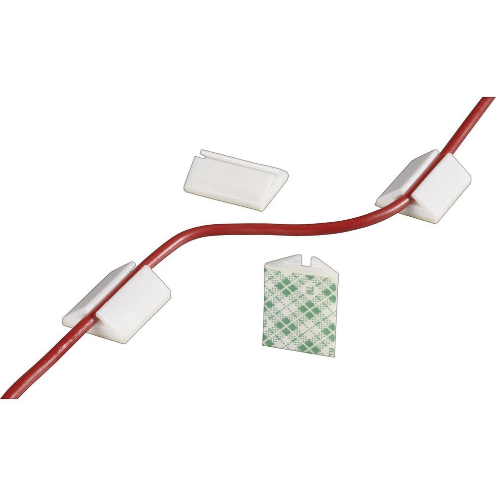 TRU COMPONENTS Kabelverbinder-Sortiment TRU COMPONENTS Kabelhalter selbstklebend 1571994 Bündel-Ø-Bereich 2.5, 1571994