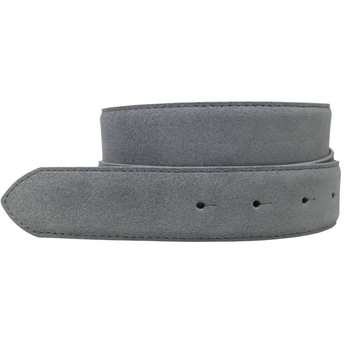 BELTINGER Ledergürtel Gürtel aus Veloursleder ohne Schnalle 3,5 cm - Velour- Ledergürtel für