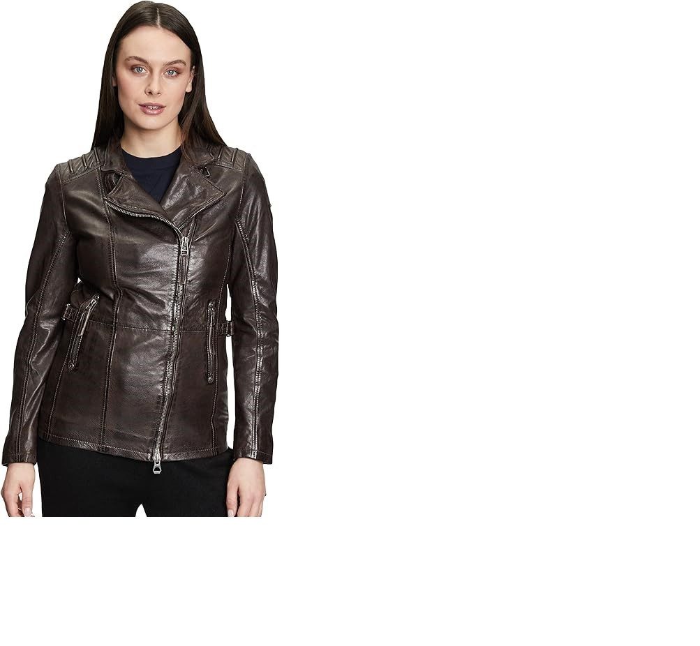 Gipsy by Mauritius Lederjacke Damen Lederjacke Bikerjacke Lammnappa Braun