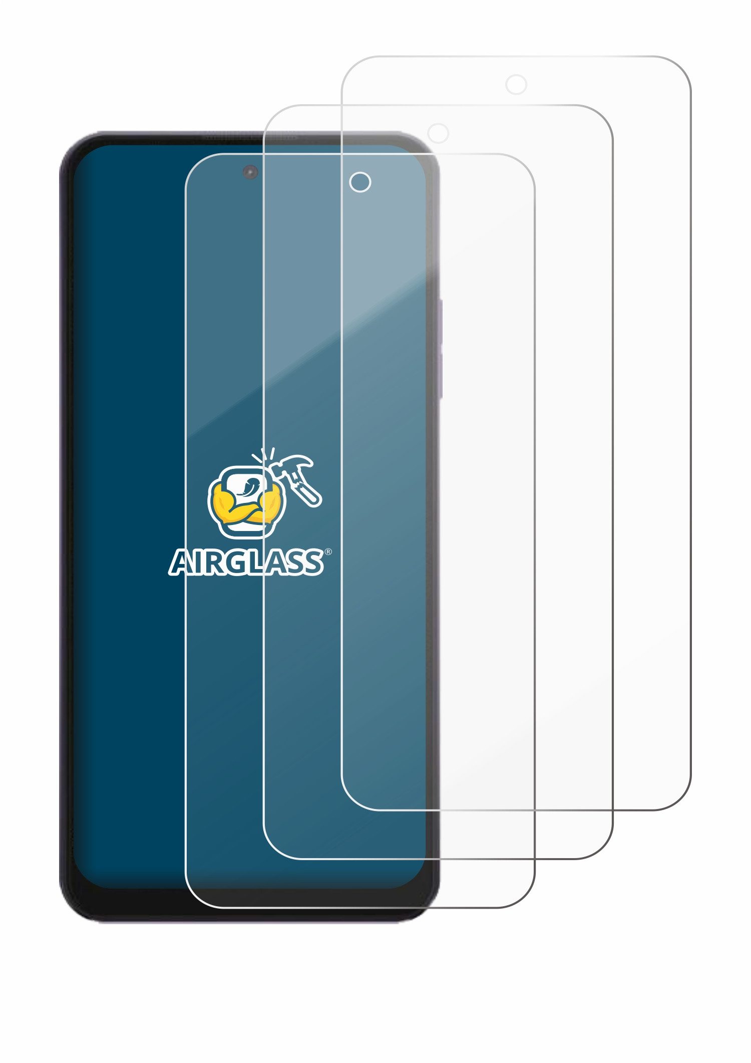BROTECT Displayschutzglas Folie für Hotwav Note 13 Max, 3 Stück, Schutzfolie Glas Panzer Display Schutz klar – Bild 2 von 5