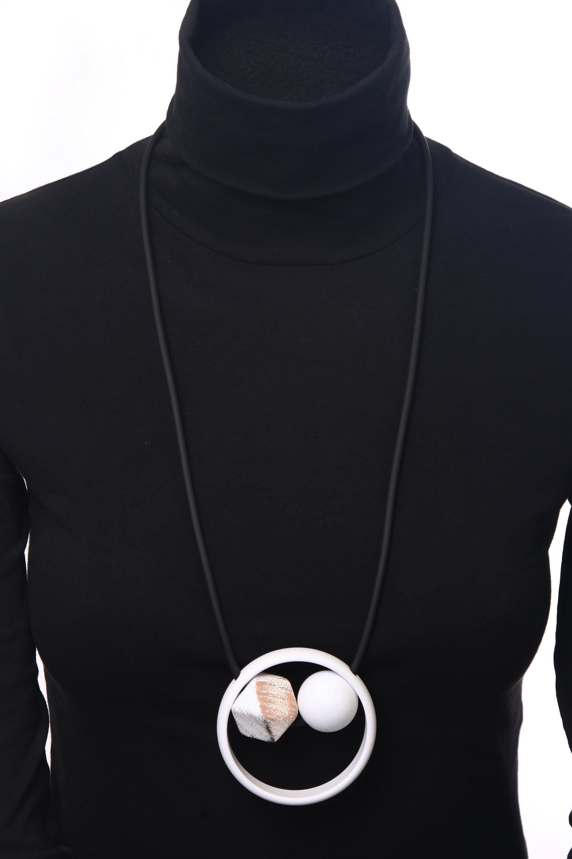 COLLEZIONE ALESSANDRO Lange Kette Fiona, mit Ring und 2 unterschiedlichen Perlen