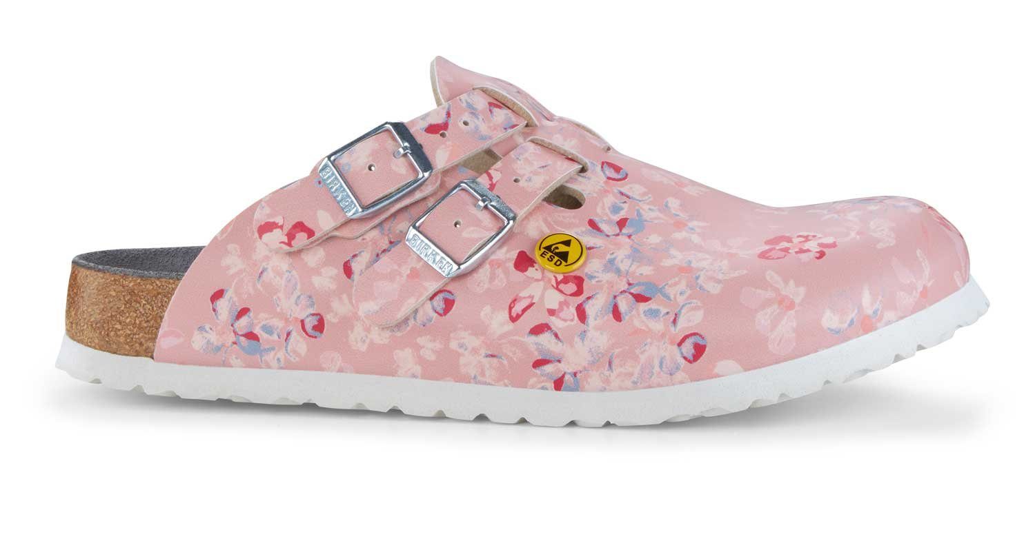 Riemen Flowers Birkenstock Field mit ESD verstellbaren KAY Rose zwei Birko-Flor Clog