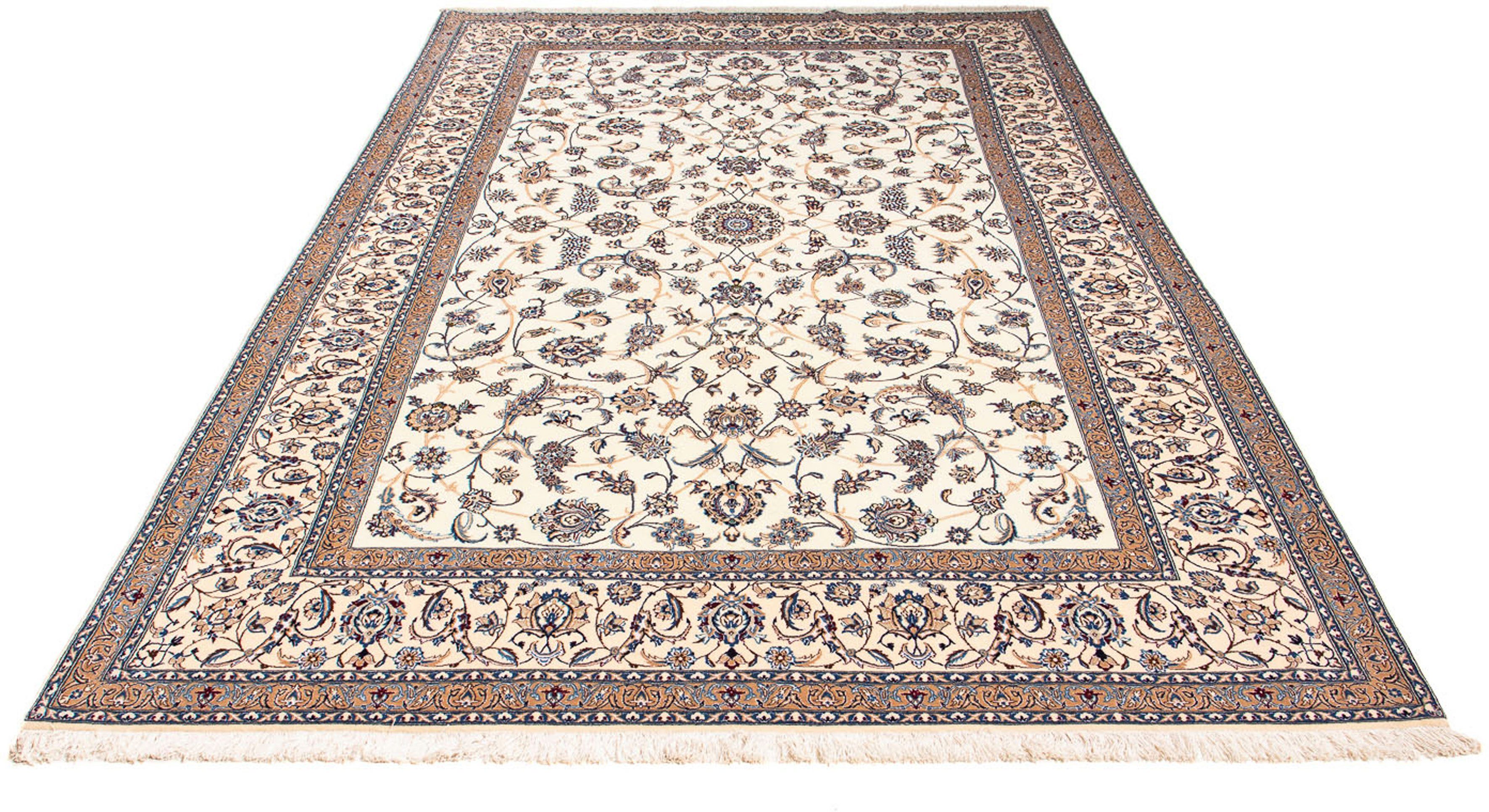 Orientteppich Perser - Nain - Premium - 272 x 175 cm - beige, morgenland, rechteckig, Höhe: 6 mm, Wohnzimmer, Handgeknüpft, Einzelstück mit Zertifikat