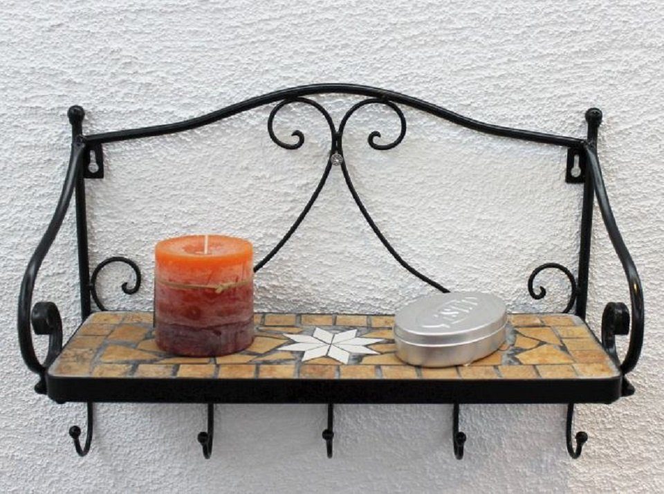 DanDiBo Wandregal Merano Mosaik 050550 aus Metall 41 cm Handtuchhalter, Bad günstig online kaufen