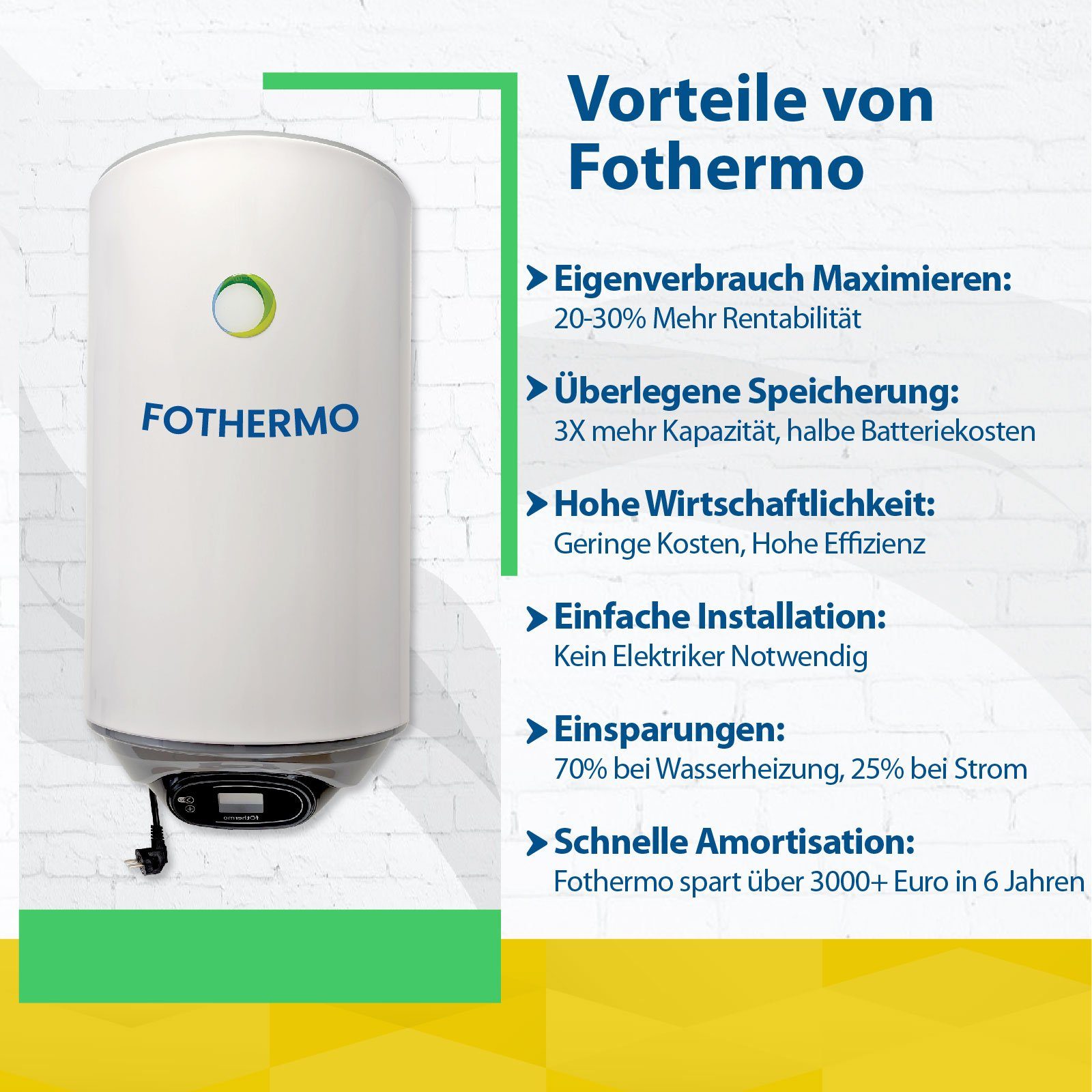 Fothermo Wasserkocher Photovoltaik Boiler Hybrid L Wasser – 30 Warmwasserspeicher Stegpearl