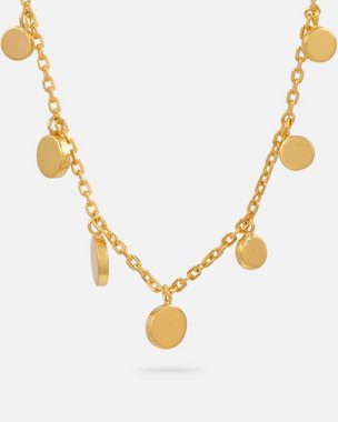 Pernille Corydon Kette mit Anhänger Sheen Halskette Damen 42-50 cm, Silber 925, 18 Karat vergoldet