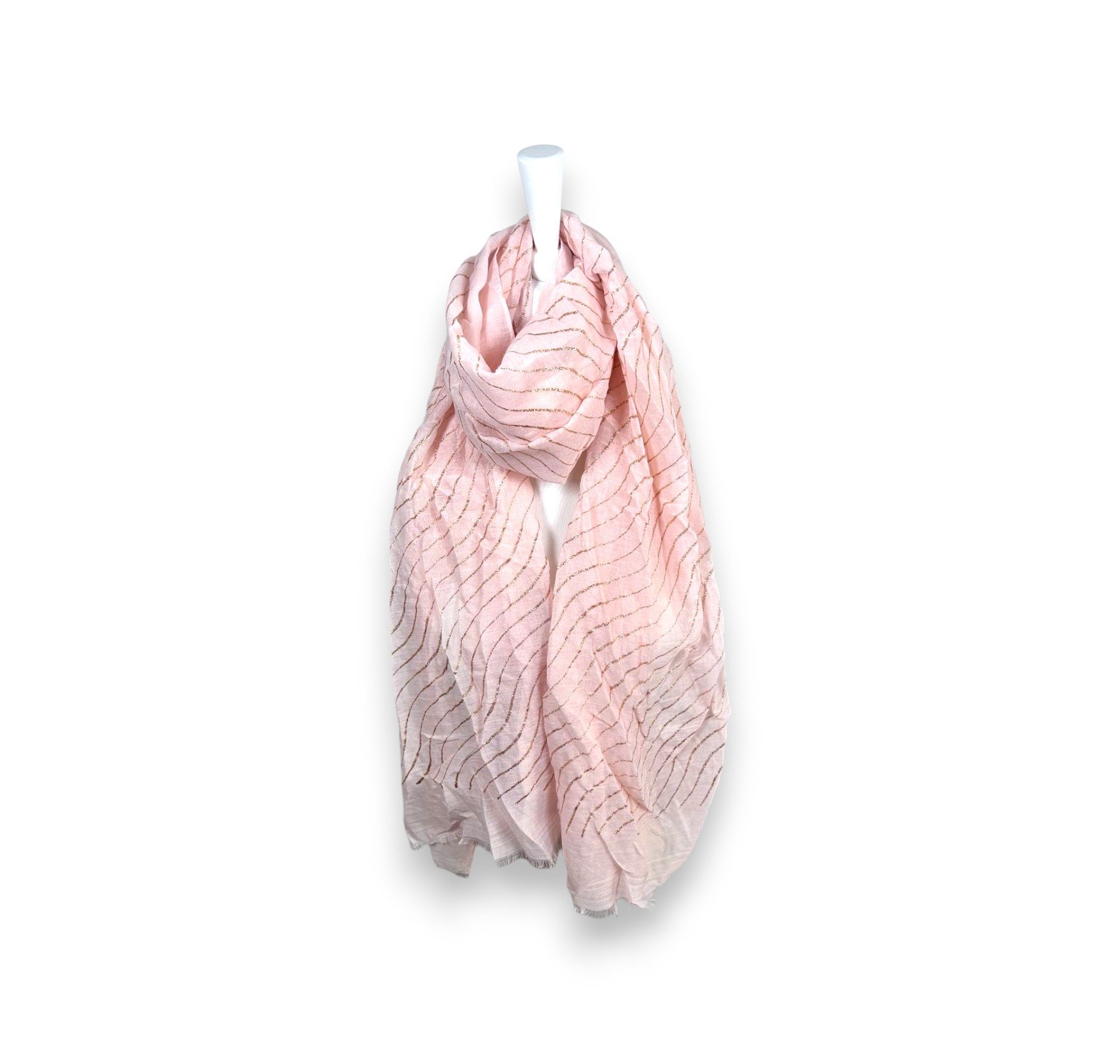 Modeschal Damen Sommer Schal Glitzer Linien » leichtes Halstuch 180 x 70 cm
