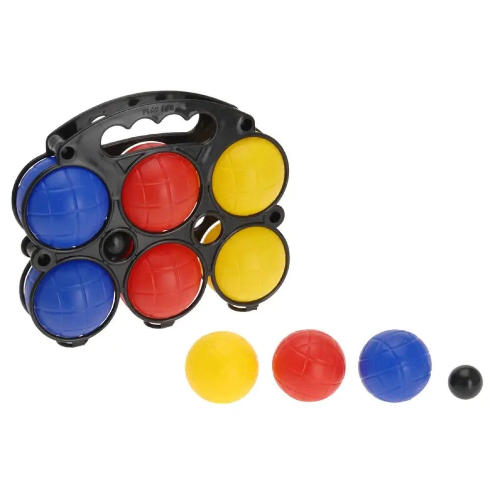 Sport-Knight® Softballschläger Boccia Set aus Kunststoff – 6 Kugeln, Zielkugel & Tasche, Kunststoff, (Boccia Kugeln in 3 Farben inkl. Zielkugel und Koffer), Praktischer Tragekoffer