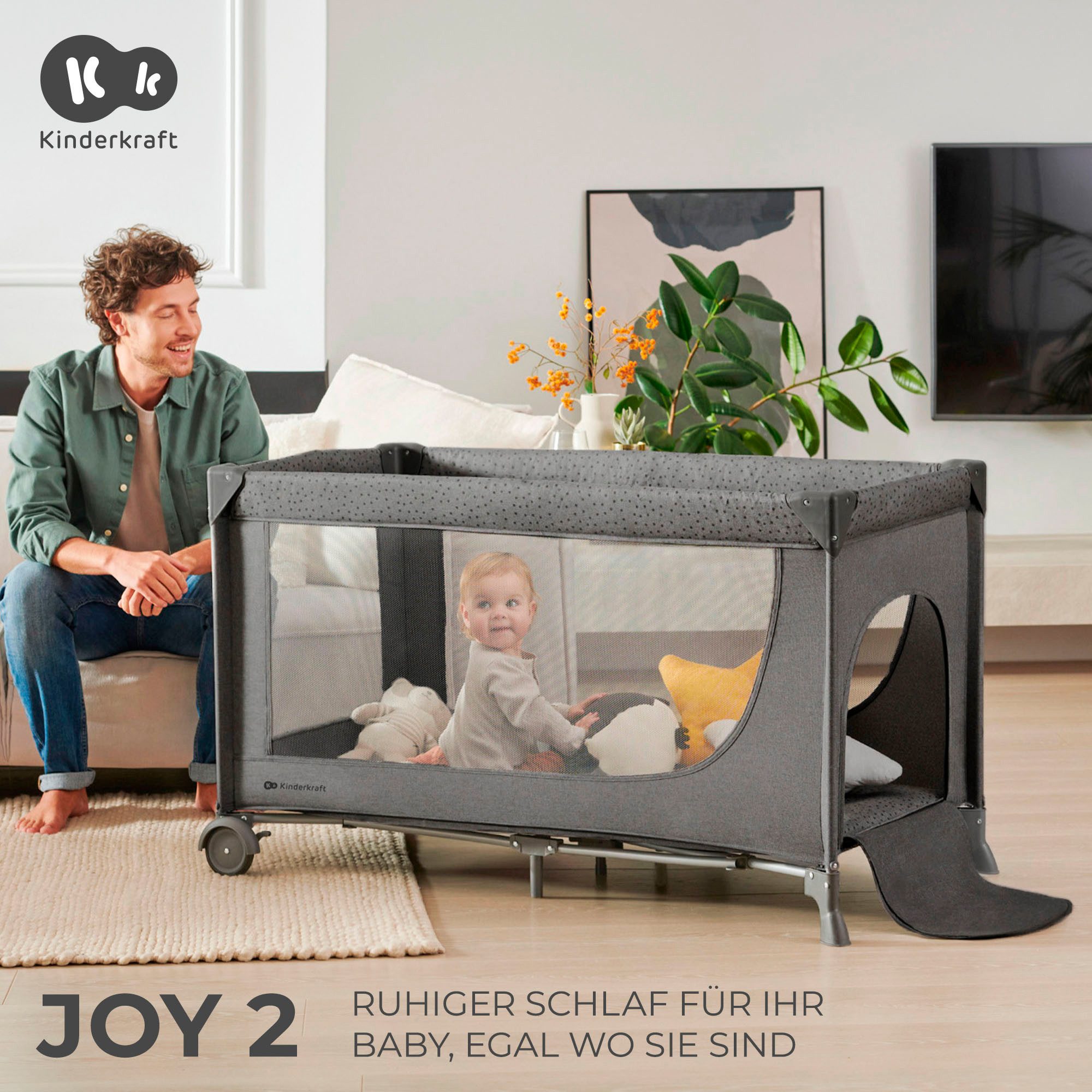Kinderkraft Baby-Reisebett JOY, mit Tragetasche günstig online kaufen