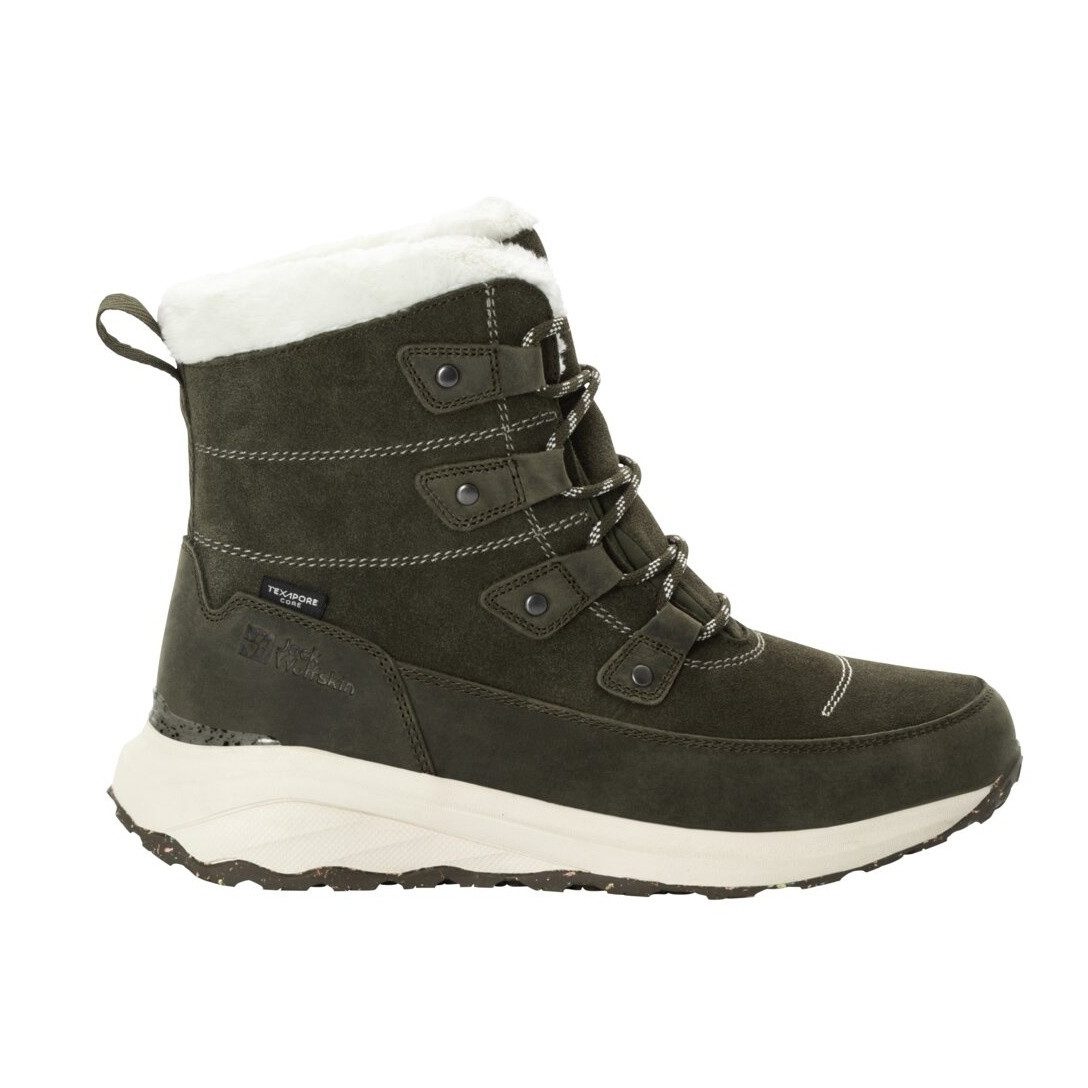 Jack Wolfskin Dromoventure Texapore High (Texawarm-Isolierung, wasserdicht) mossgrün Winterstiefel