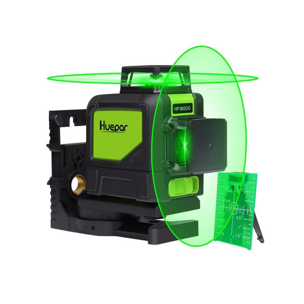 Huepar Kreuzlinienlaser Huepar 902CG grüner 2D Kreuzlinienlaser