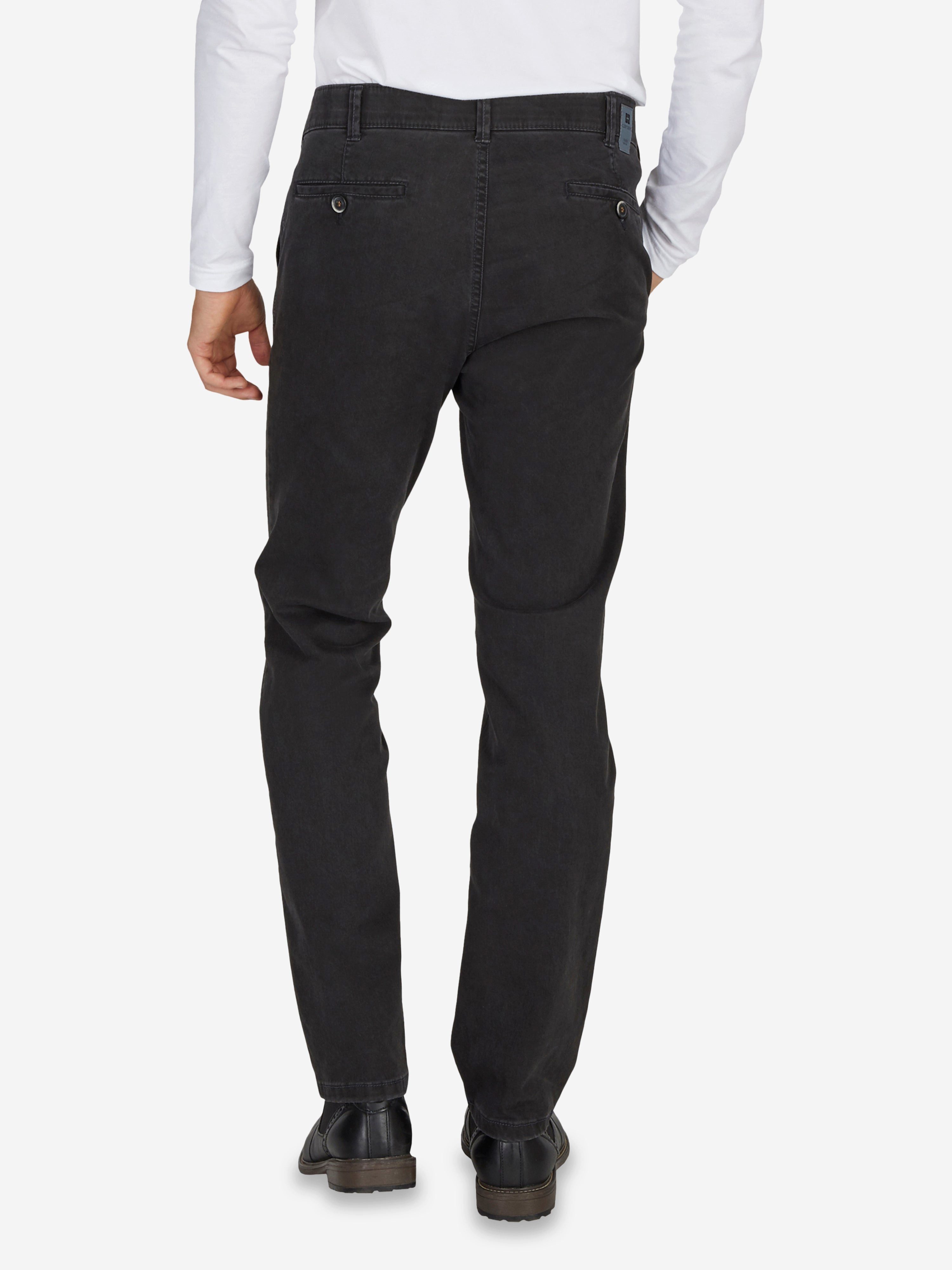 Club of Comfort Chinohose Chino/Flat Front Hose GARVEY 6421 - anthrazit - Herrenhose - 27 ["Chino als einfach gestylte Hosenform, die die Balance zwischen