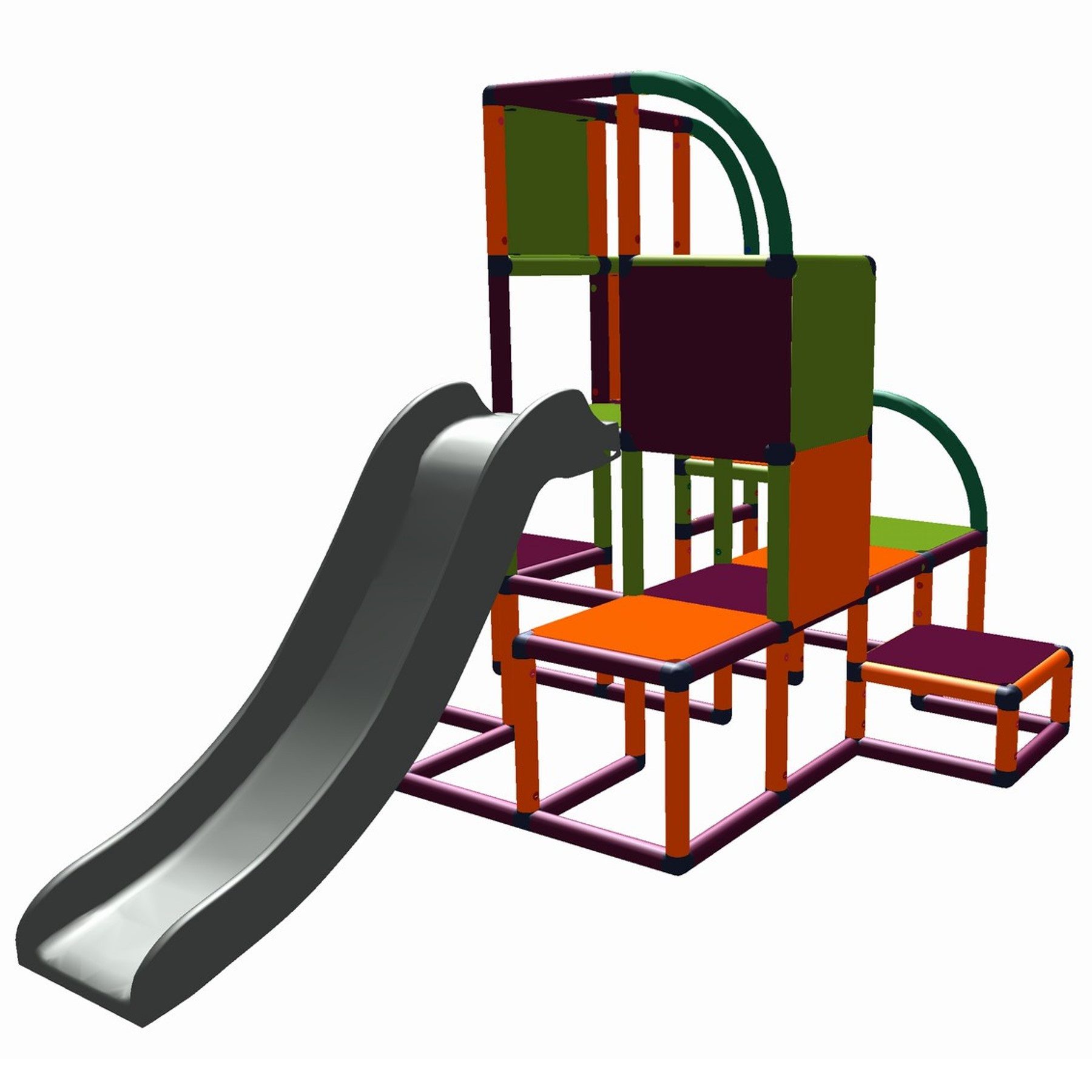 move and stic Kletterturm Helge mit Rutsche Konstruktions-Spielset, In- und Outdoor