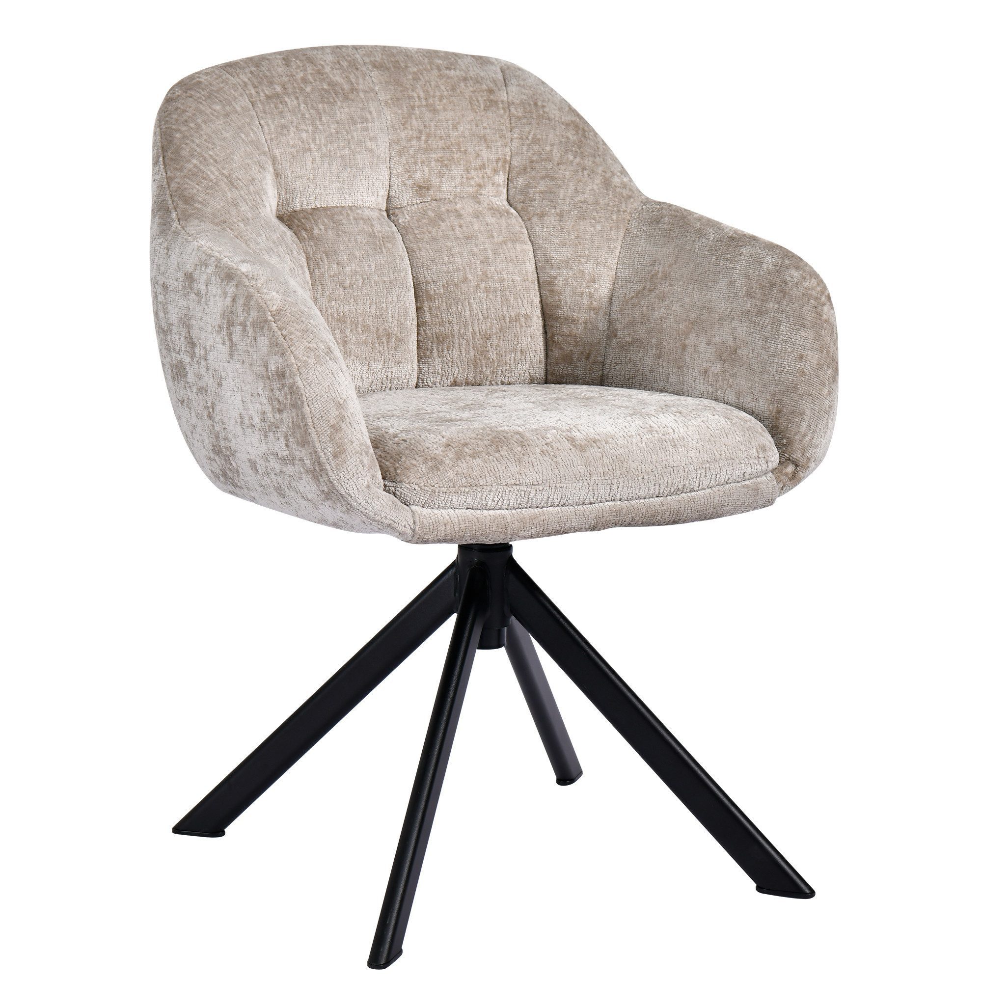 Duhome Loungesessel (9-213A), Armlehnstuhl aus Chenille-Stoff, Schminktisch Stuhl 360° drehbar